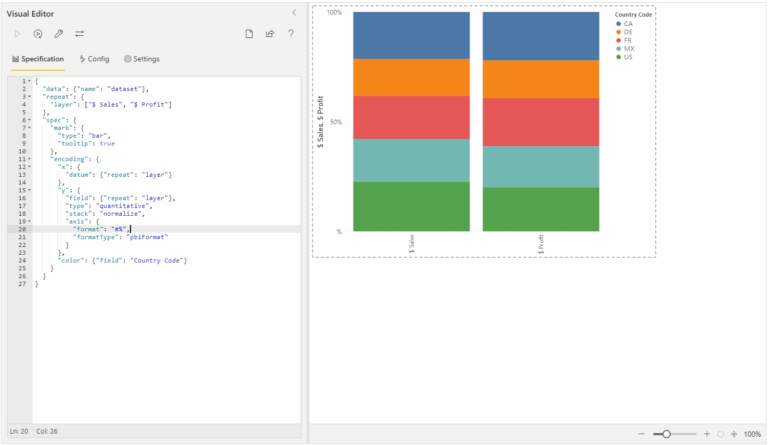 2 100 Stacked Column Chart Charticulator Deneb Showcase Enterprise DNA Forum