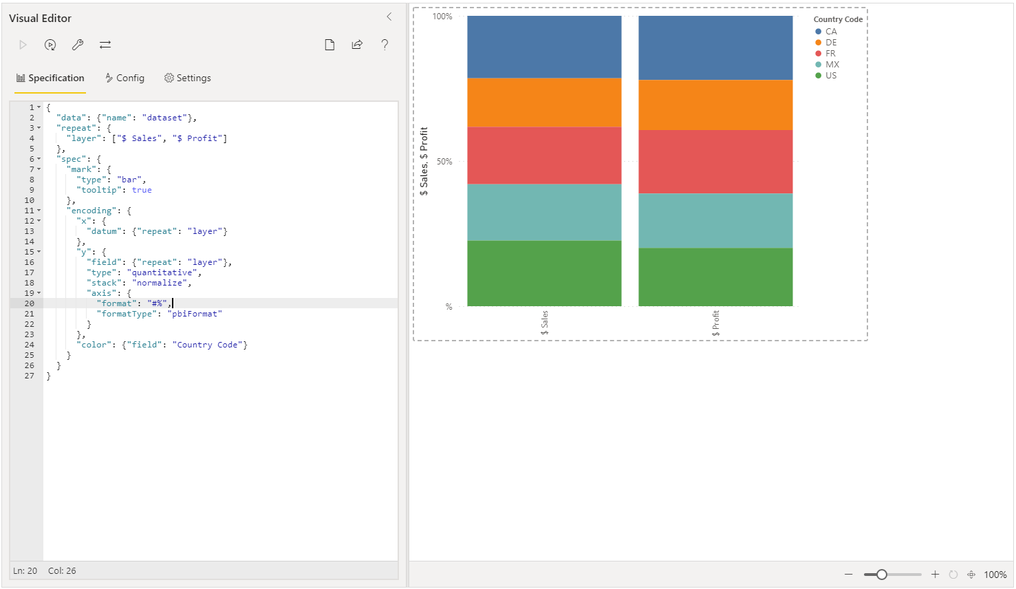 2 100 Stacked Column Chart Charticulator Deneb Showcase Enterprise DNA Forum