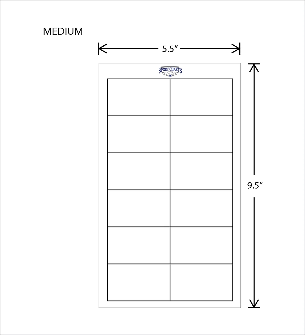 2 Column Chart Cling Sport Charts