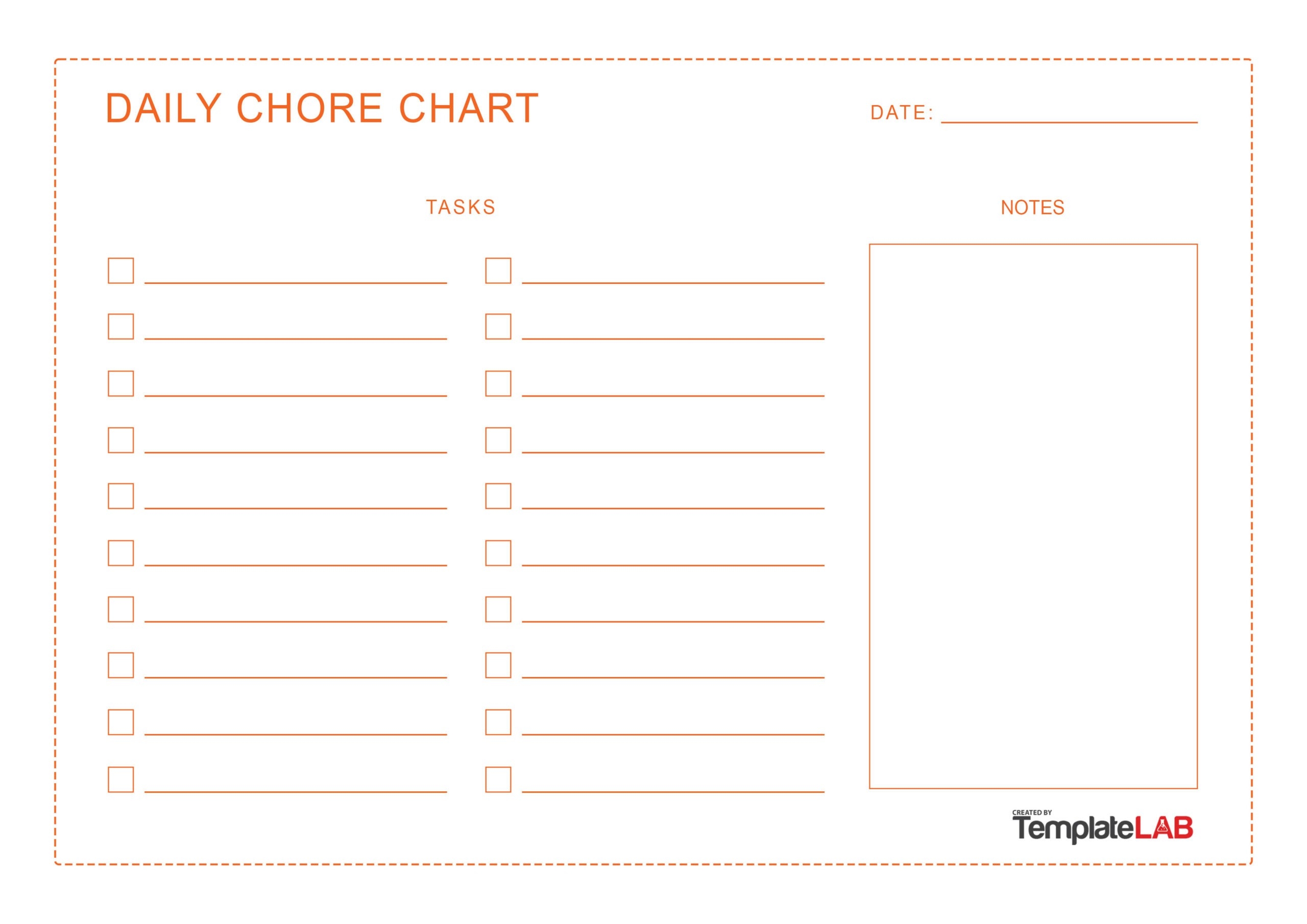 23 FREE Chore Chart Templates For Kids TemplateLab
