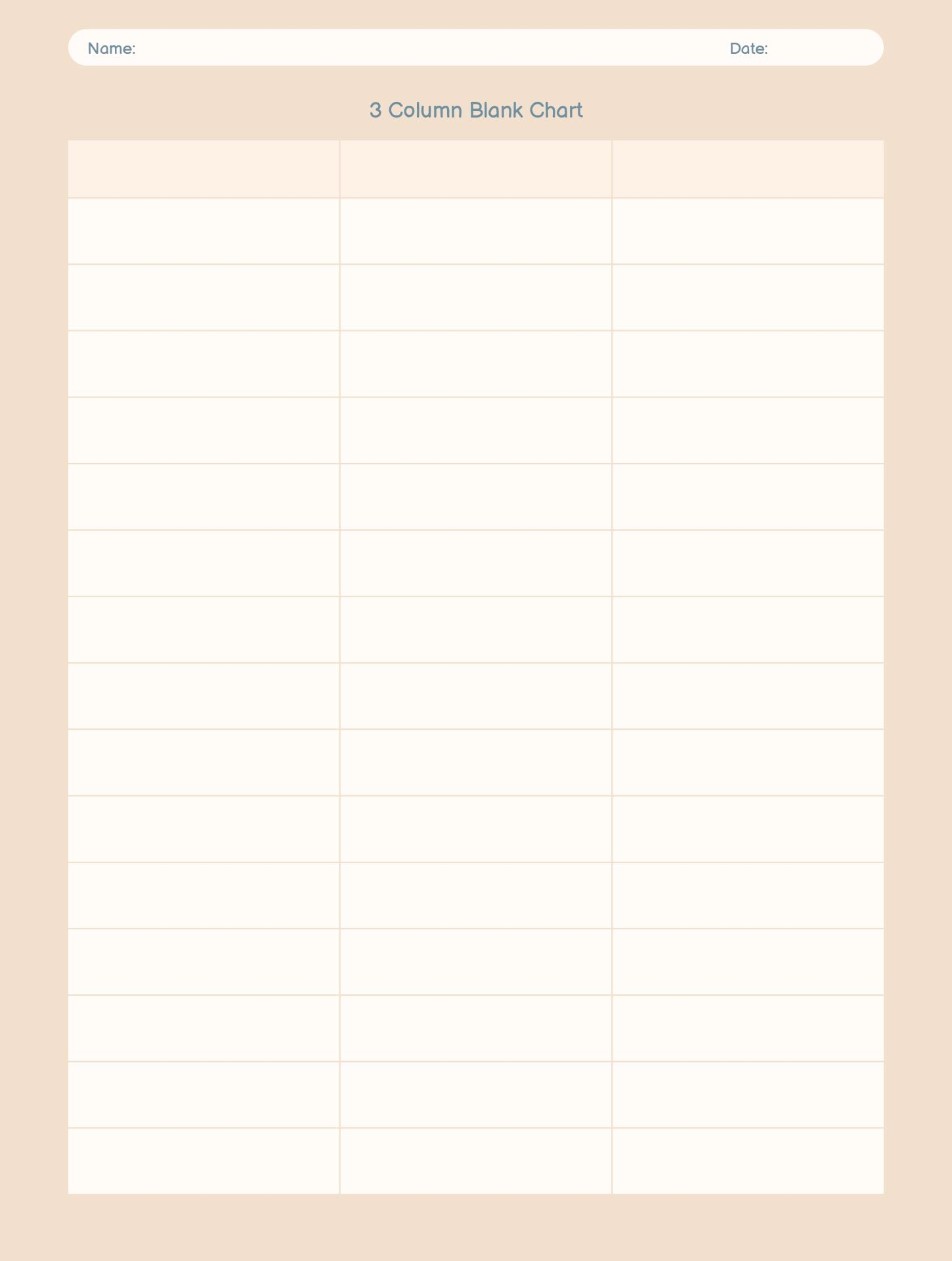 3 Column Chart Templates 10 Free PDF Printables Printablee