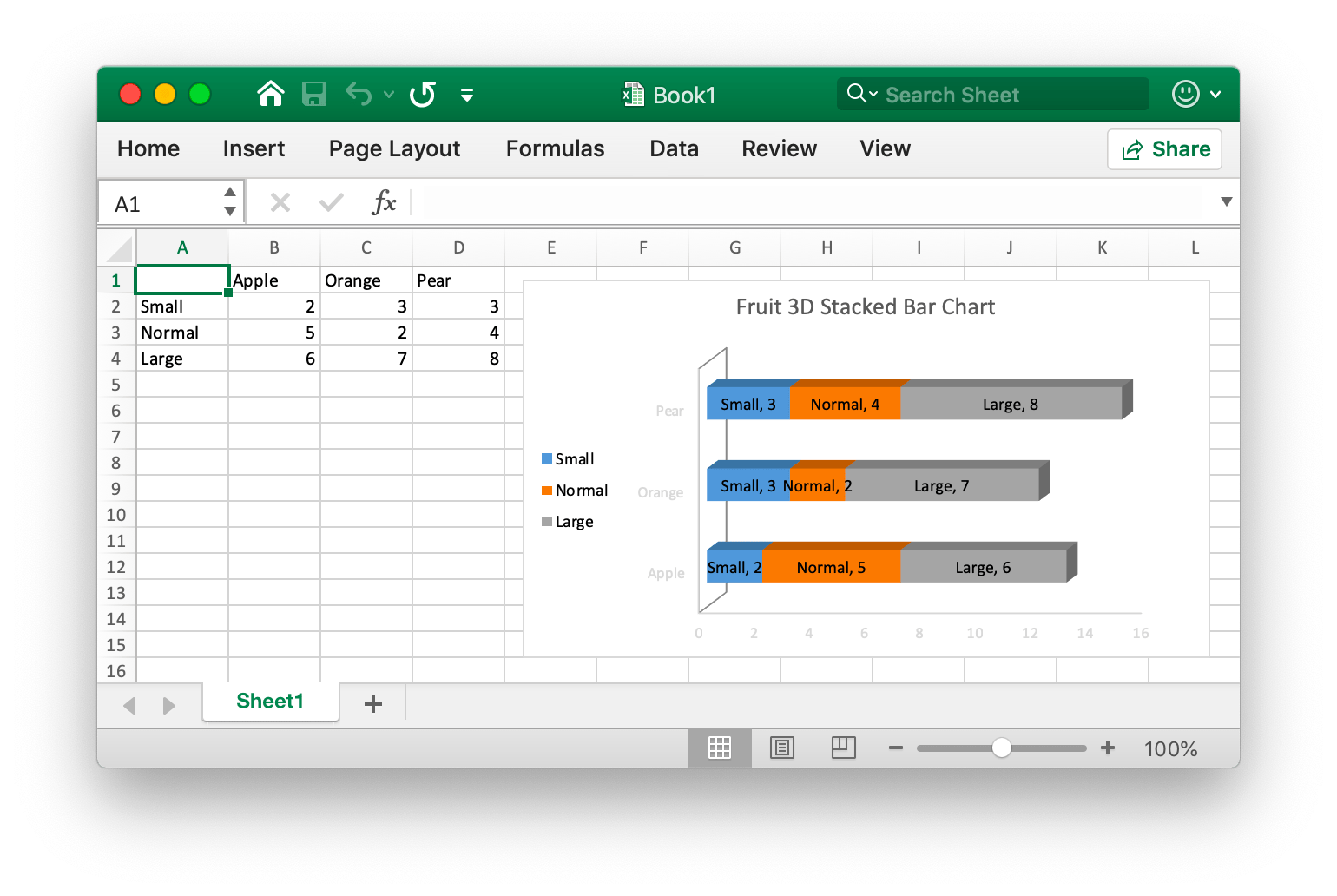 3D Stacked Bar Chart Excelize Document