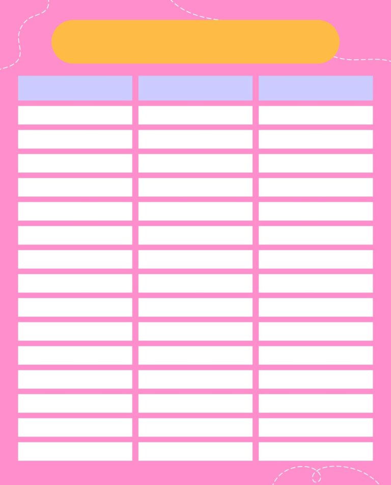4 Column Sheet 10 Free PDF Printables Printablee