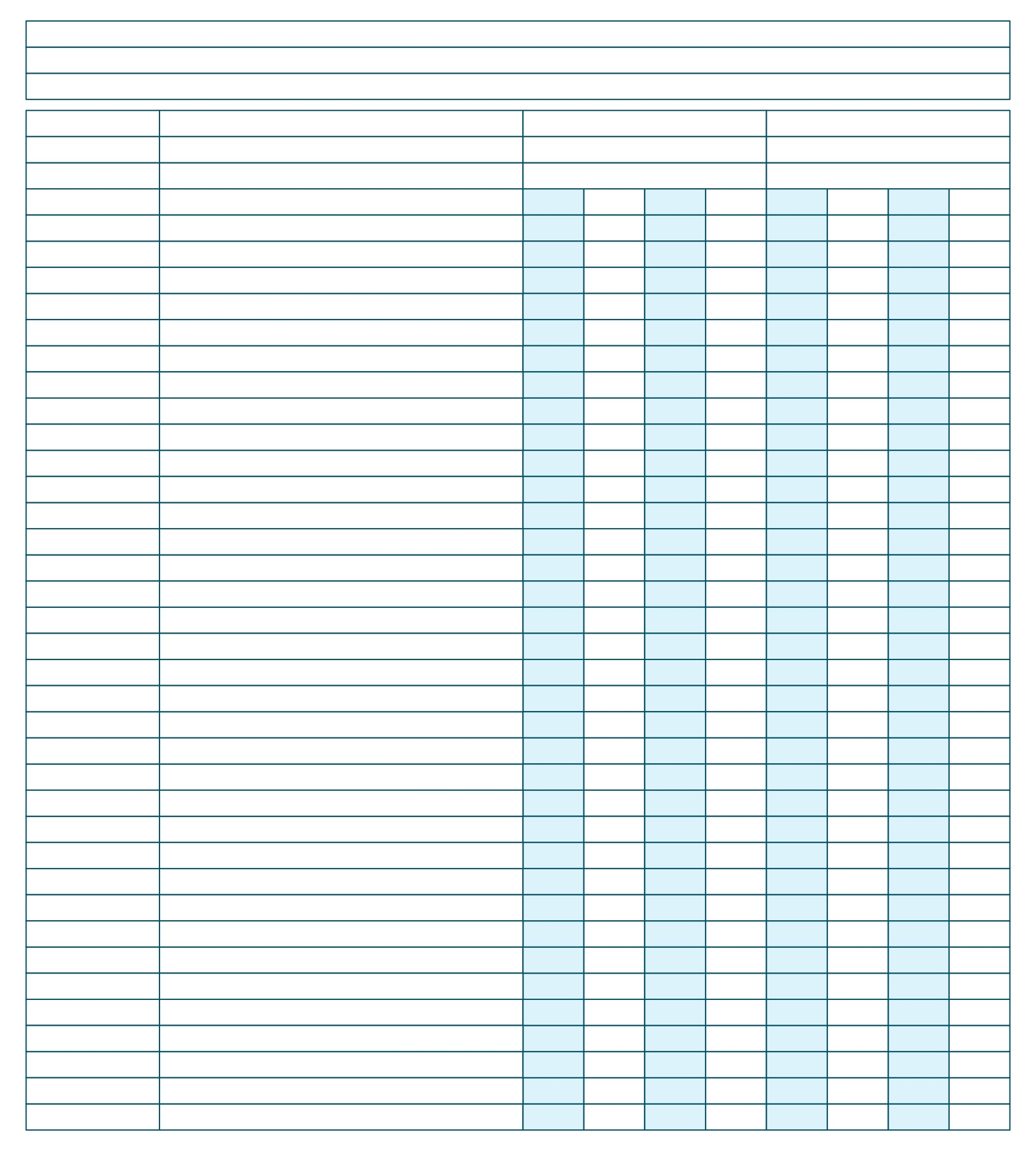 4 Column Sheet 10 Free PDF Printables Printablee