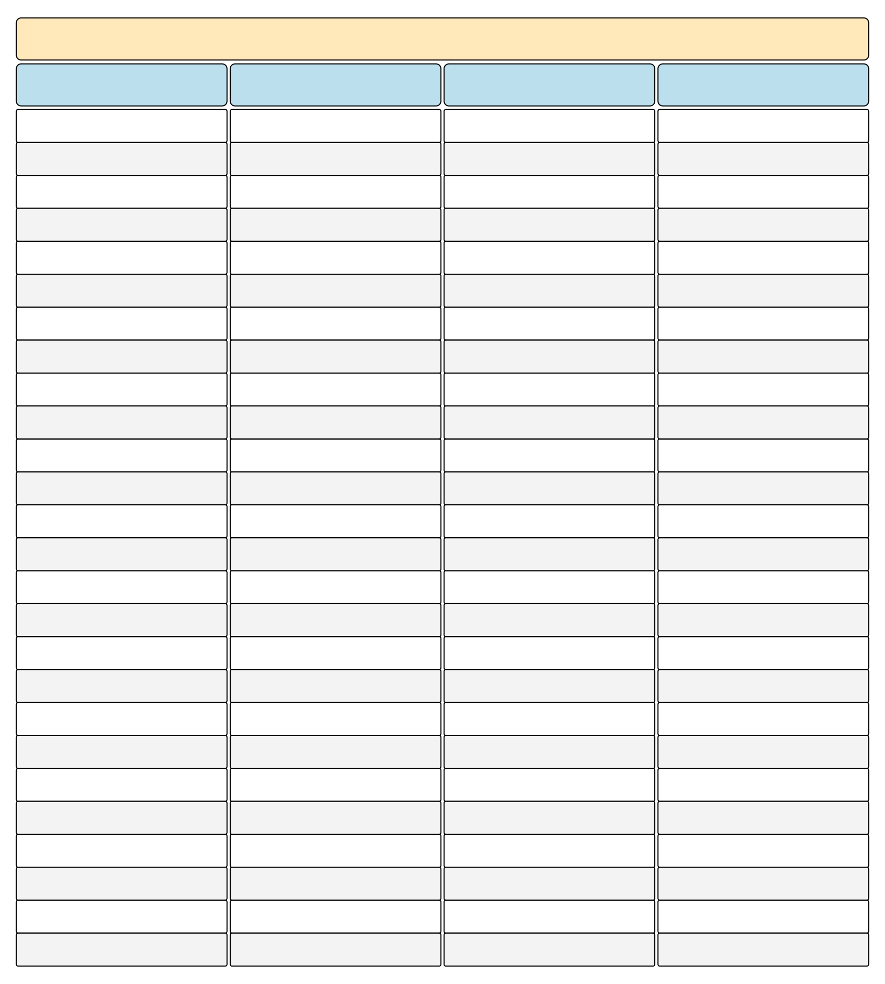 4 Column Sheet 10 Free PDF Printables Printablee