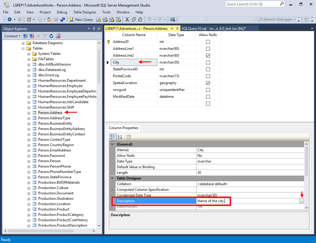 4 Ways To Edit Column Descriptions In SQL Server Management Studio 