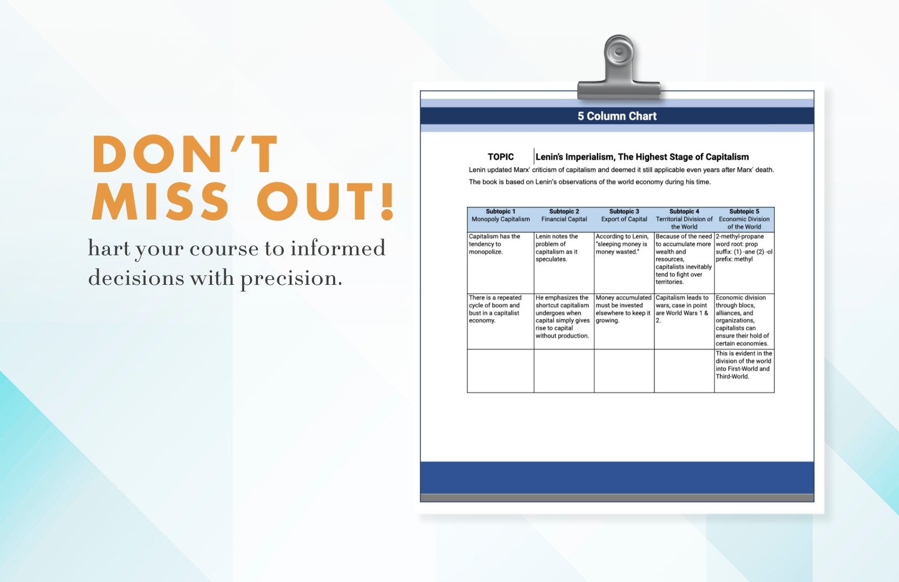 5 Column Chart In Excel Google Sheets Download Template