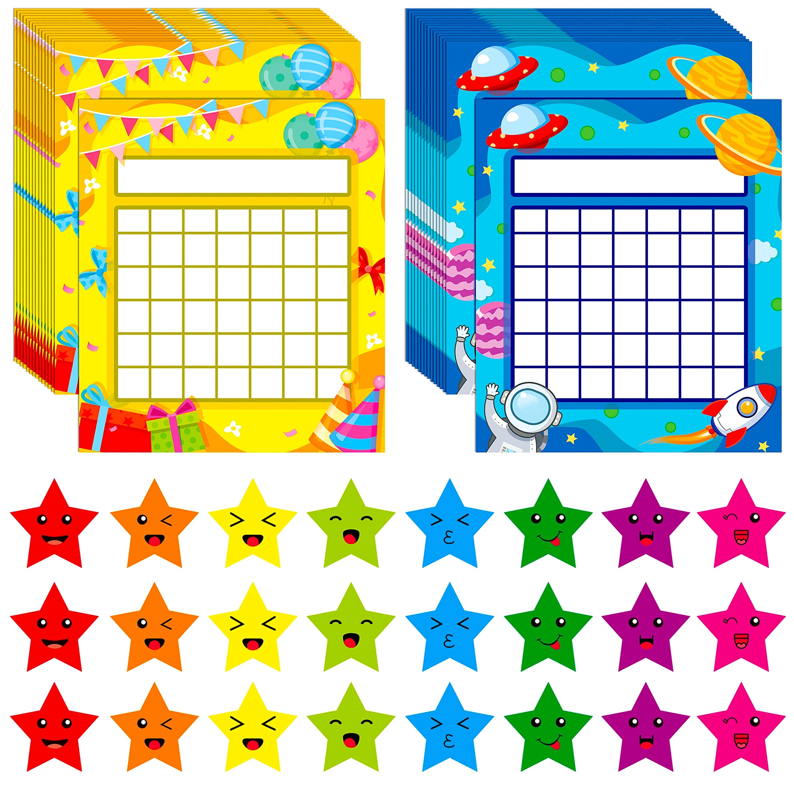 66 Pack Classroom Incentive Chart In 2 Designs With 2024 Star Stickers Amazon in Office Products
