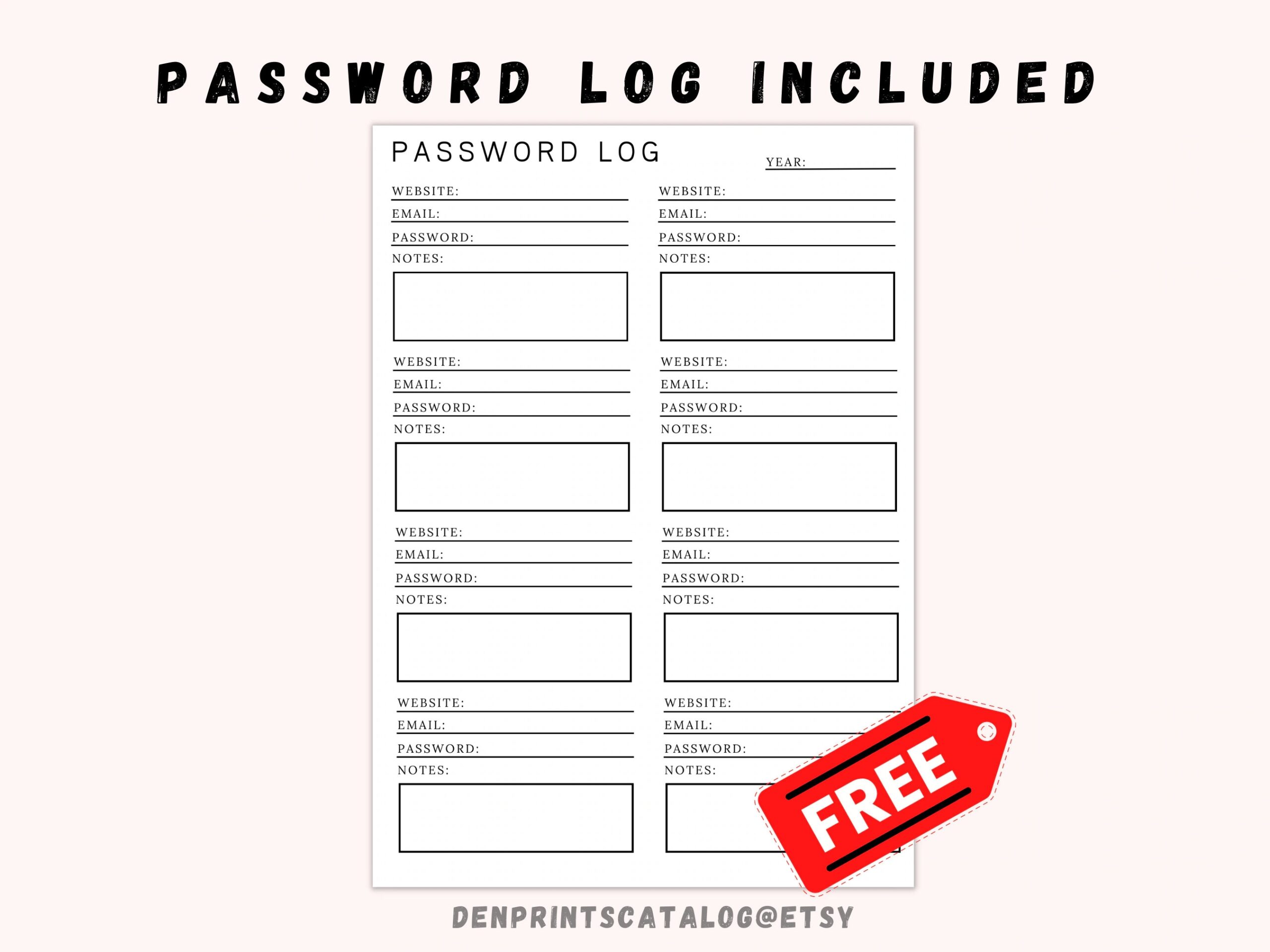 9 Blank Columns Chart Text Input Print And Write PDF Digital 