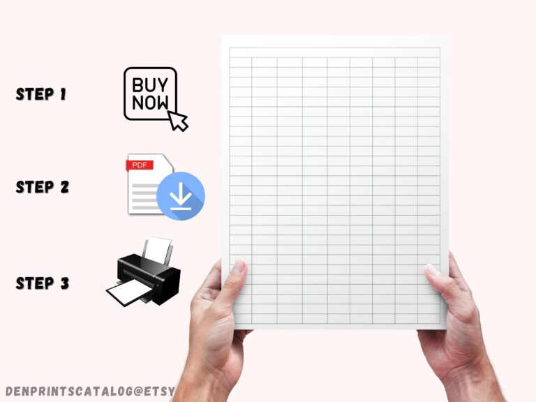 9 Blank Columns Chart Text Input Print And Write PDF Digital 