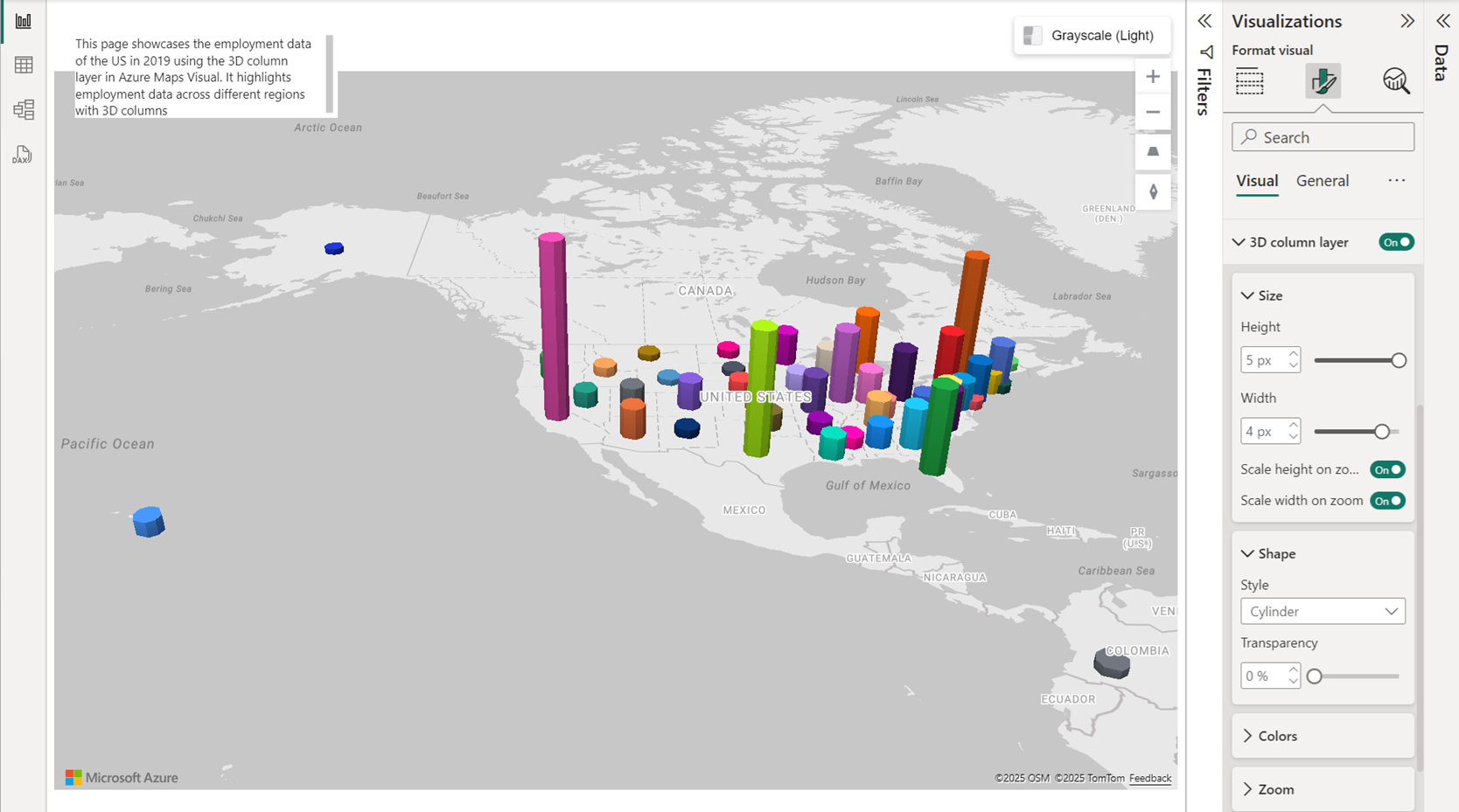 Add A 3D Column Layer To An Azure Maps Power BI Visual Microsoft 