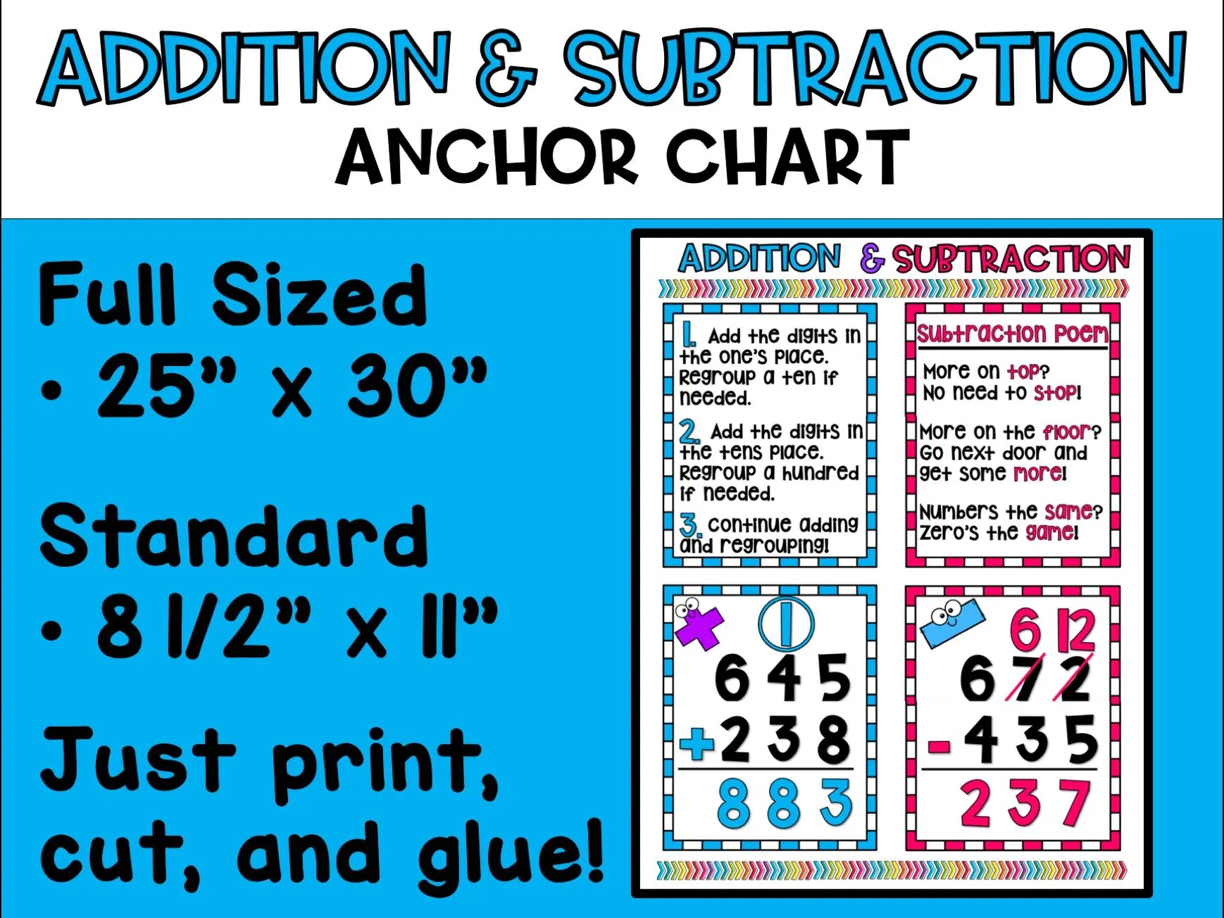 Addition With Regrouping Anchor Chart Etsy
