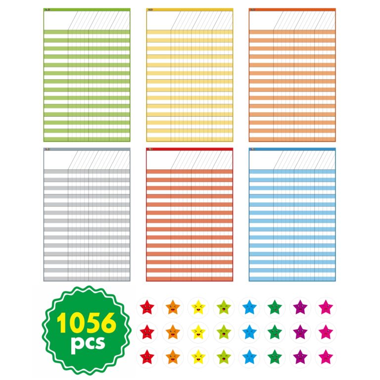 Amazon 6 Pack Dry Erase Incentive Chart 6 Multi Color 