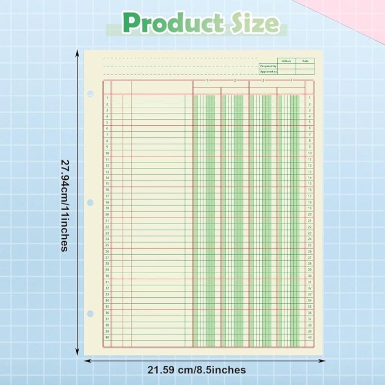 Amazon Fulmoon 2 Pack 100 Sheets Columnar Pad Accounting Ledger Paper Accounting Ledger Book Green Analysis Pad For Business 50 Sheets Pack 