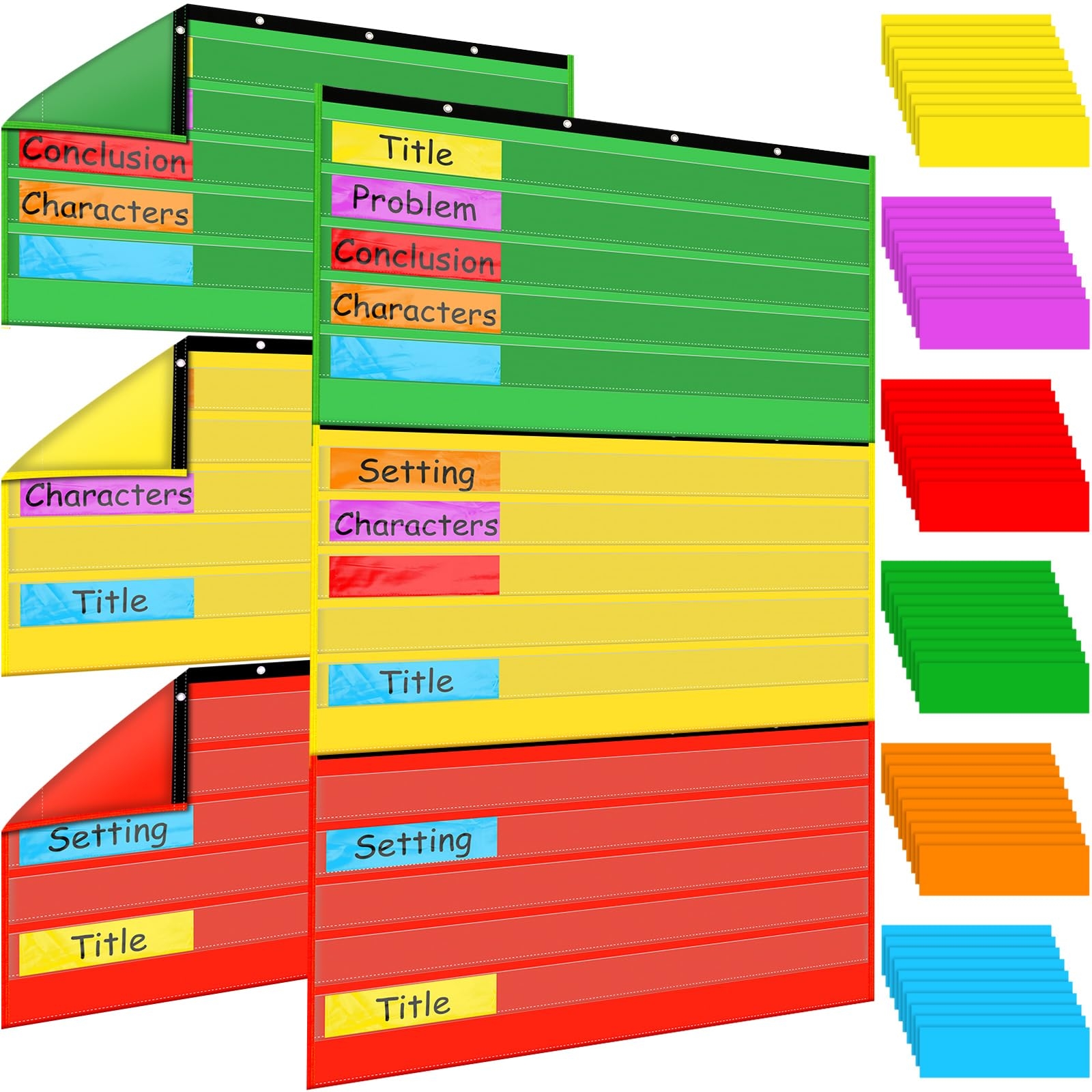 Amazon Kosiz 2 Packs Adjustable Pocket Chart For Classroom Behavior Chart Job Chart With 60 Pcs Labels Multi Purpose Educational And Organizational Tool Pocket Chart For School Teacher Home Supply Office Products