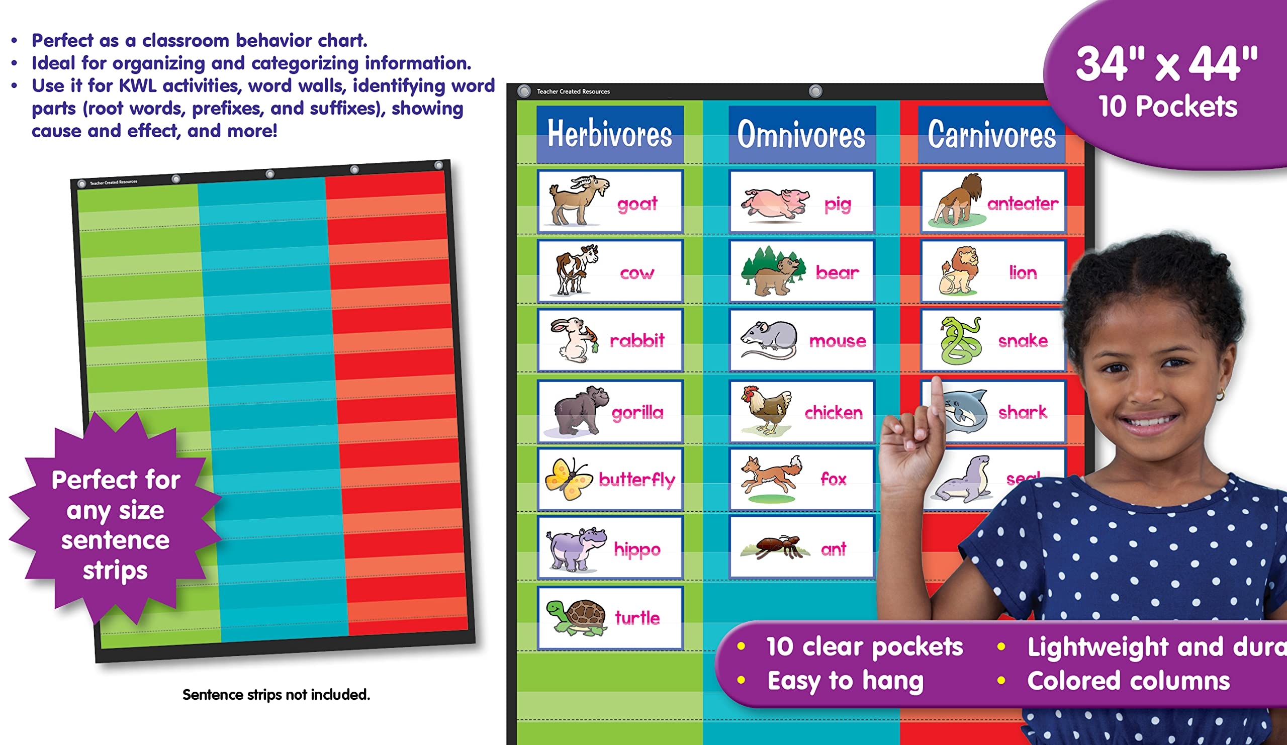 Amazon Teacher Created Resources 3 Column Pocket Chart 34