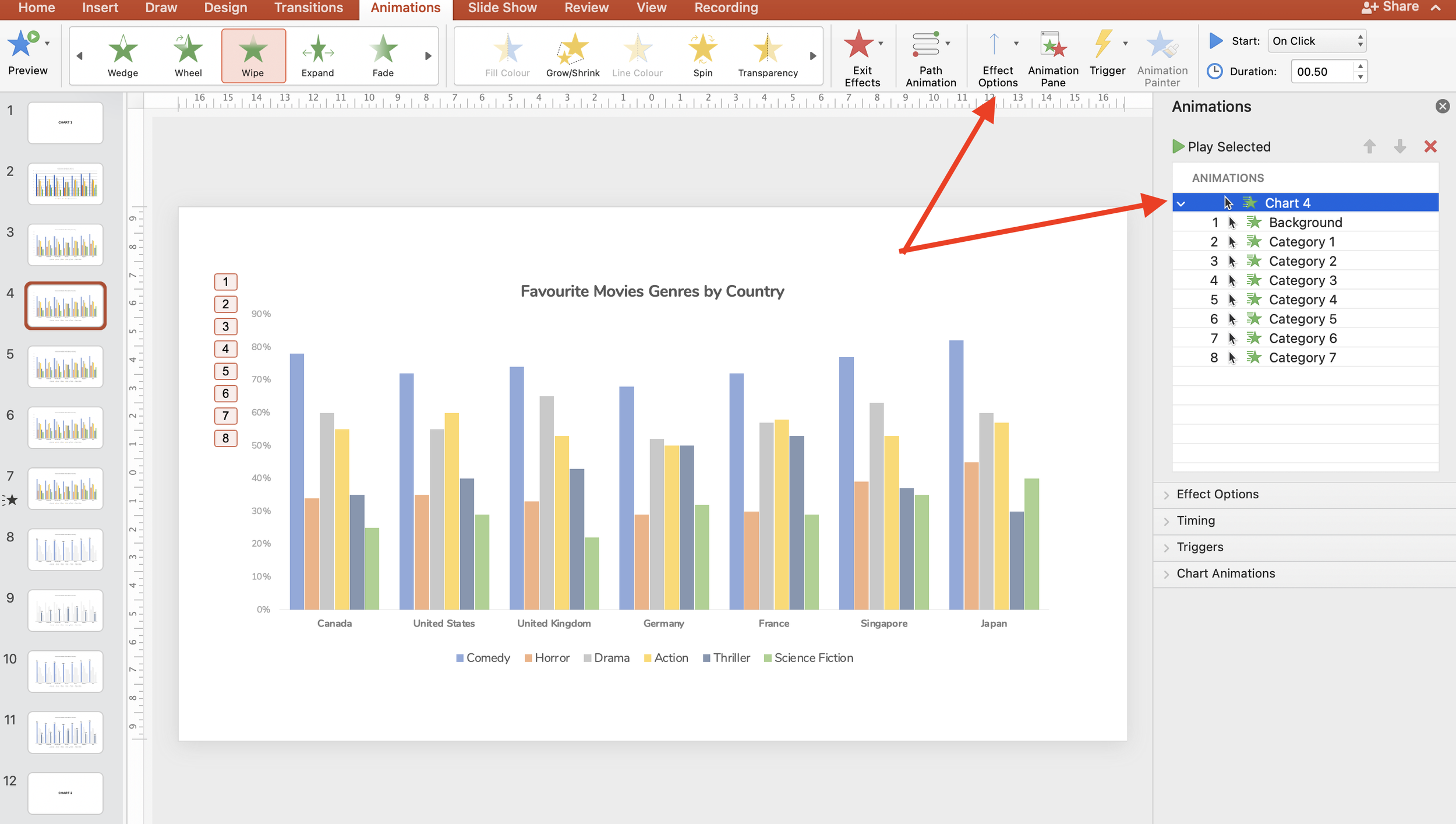 Single Column Chart Powerpoint