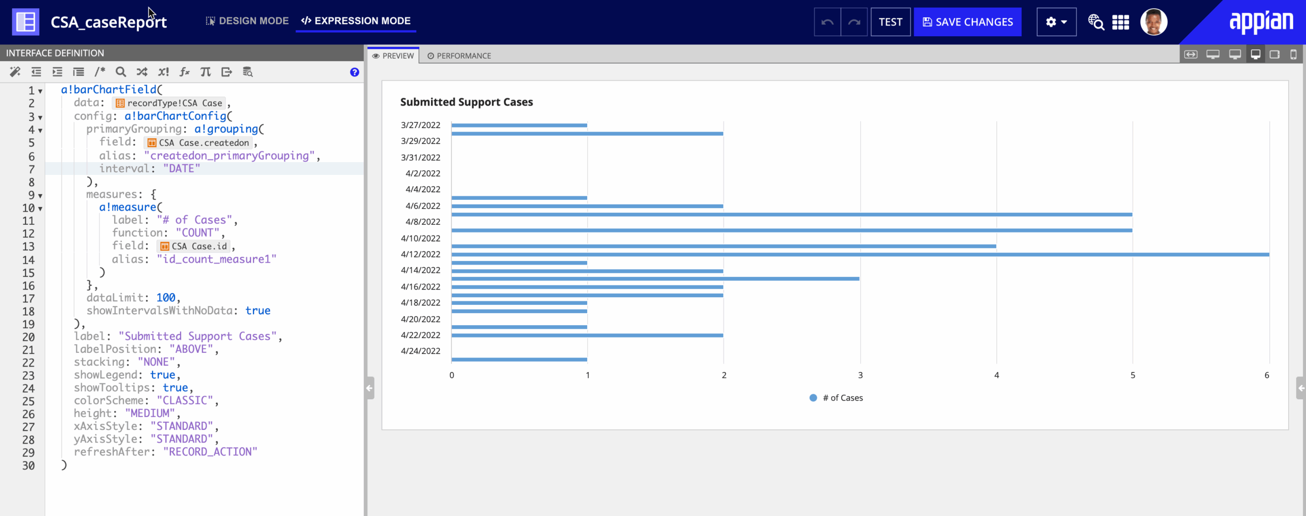 Column Chart In Appian Column Chart In Appian
