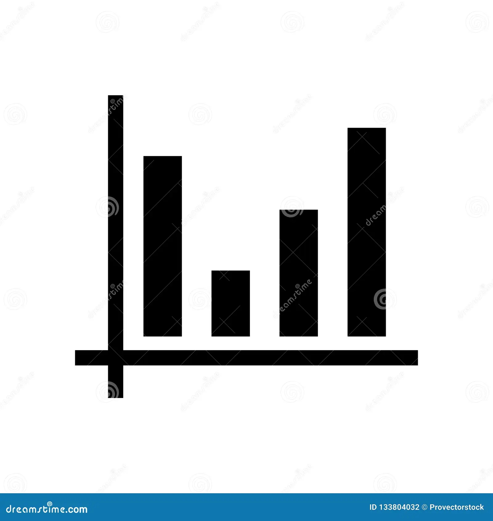Bar Chart Icon Vector Sign And Symbol Isolated On White Background 