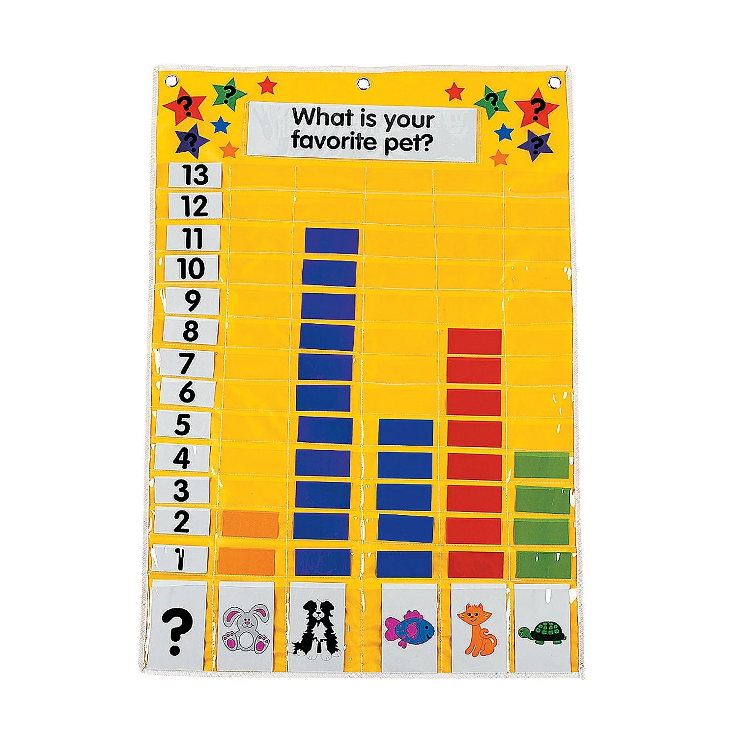 Bar Graph Pocket Chart Educational 165 Pieces
