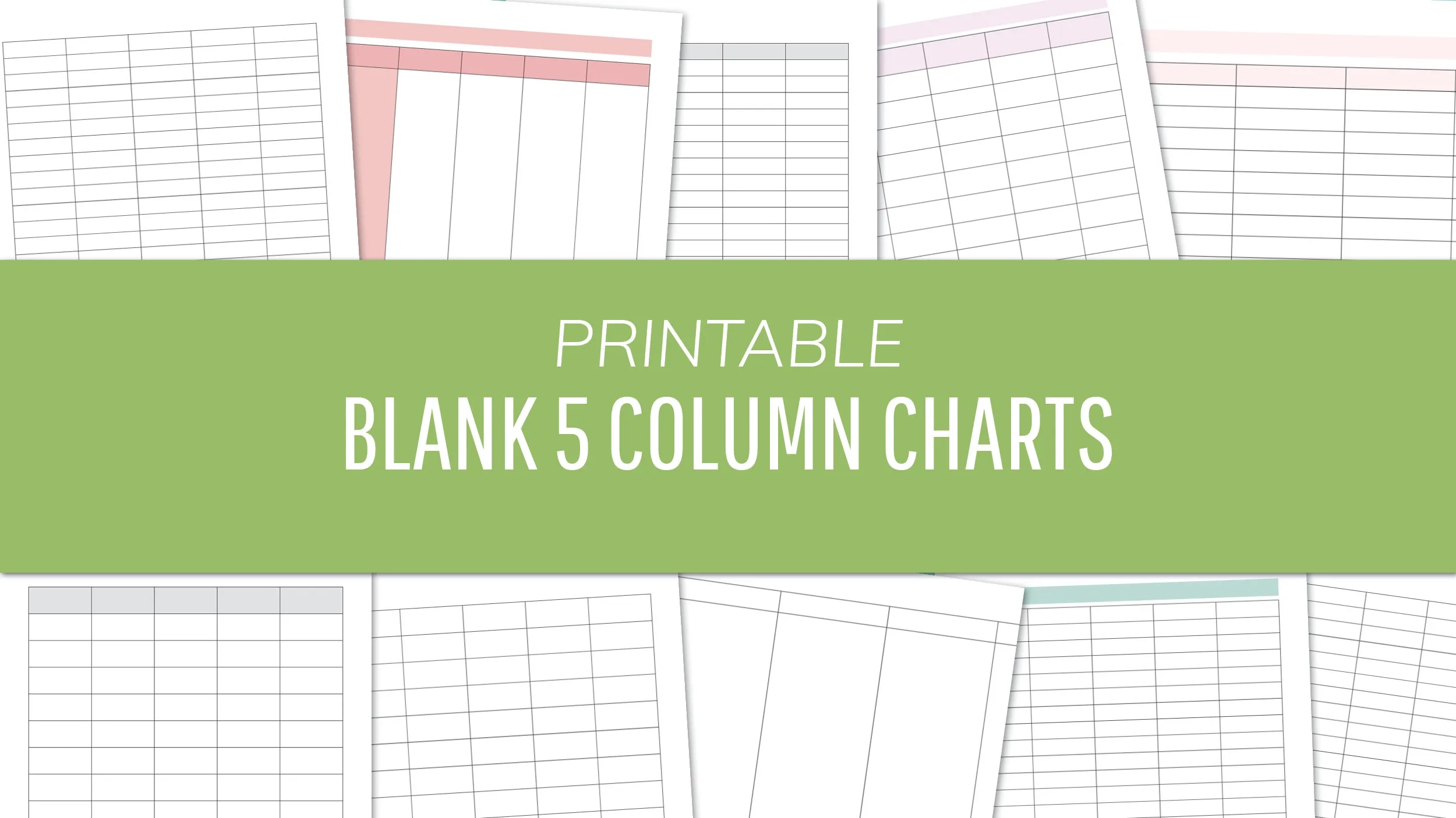 5 Column Chart Template