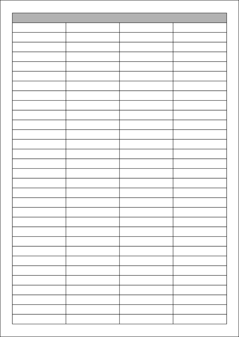 Blank Columns Templates 10 Free PDF Printables Printablee