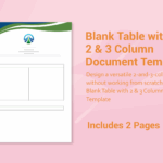 Blank Table With 2 U0026 3 Column Document Template In PDF Word Google Docs Download Template