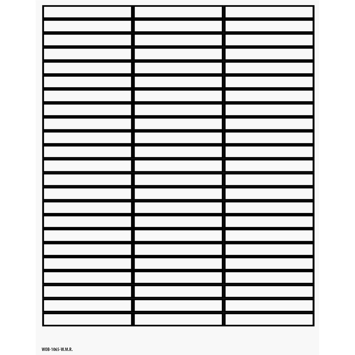 Brady Part WOB 1065 W M R 101815 Blank Write On Labels On Sheets White With Border Brady co uk