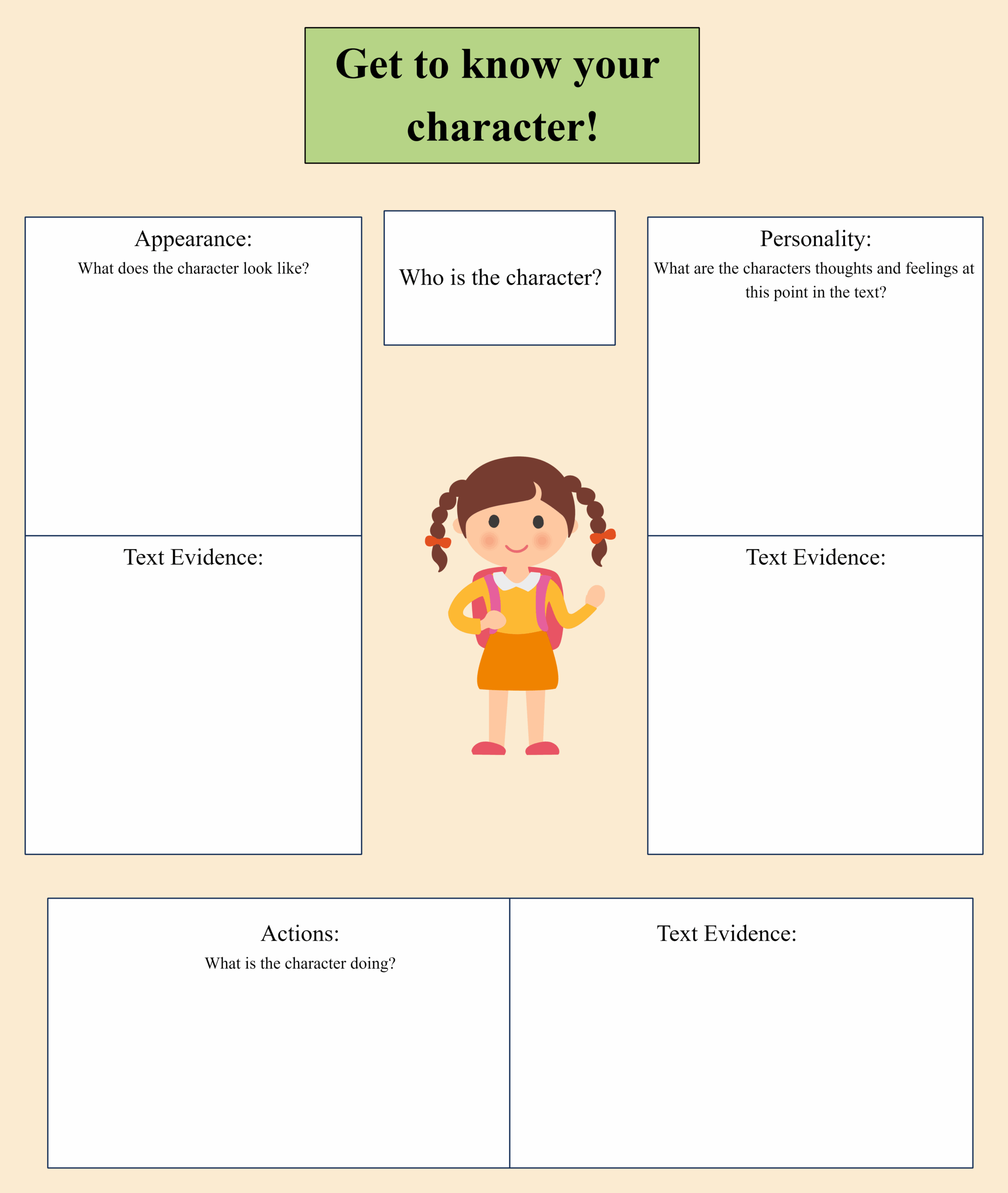 Four Column Character Chart