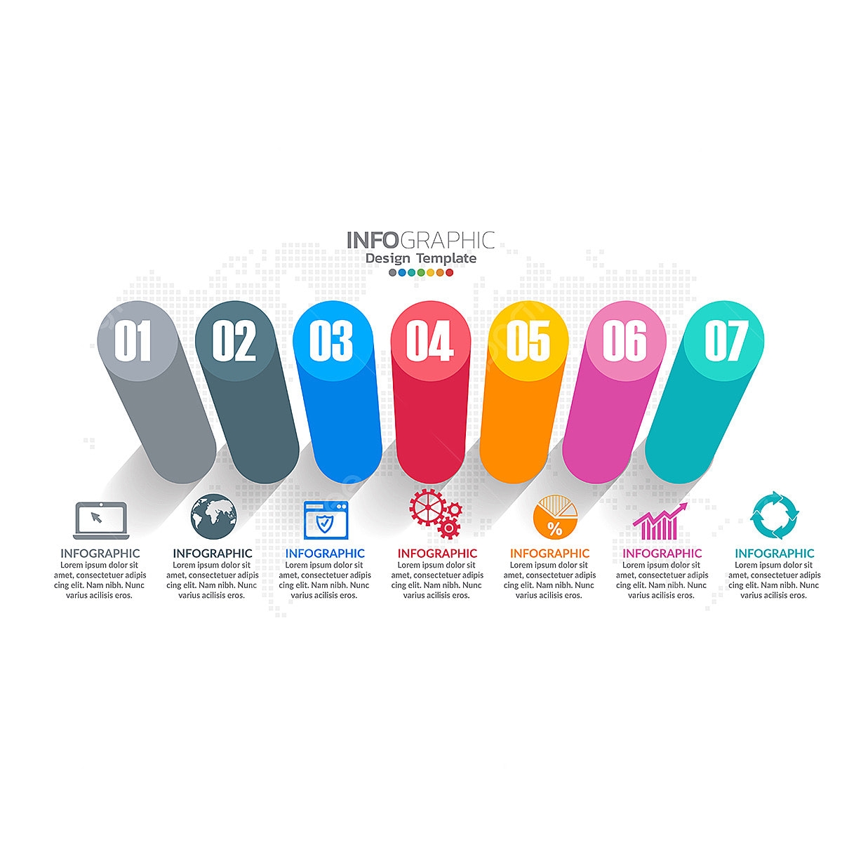 Six Column Chart Template