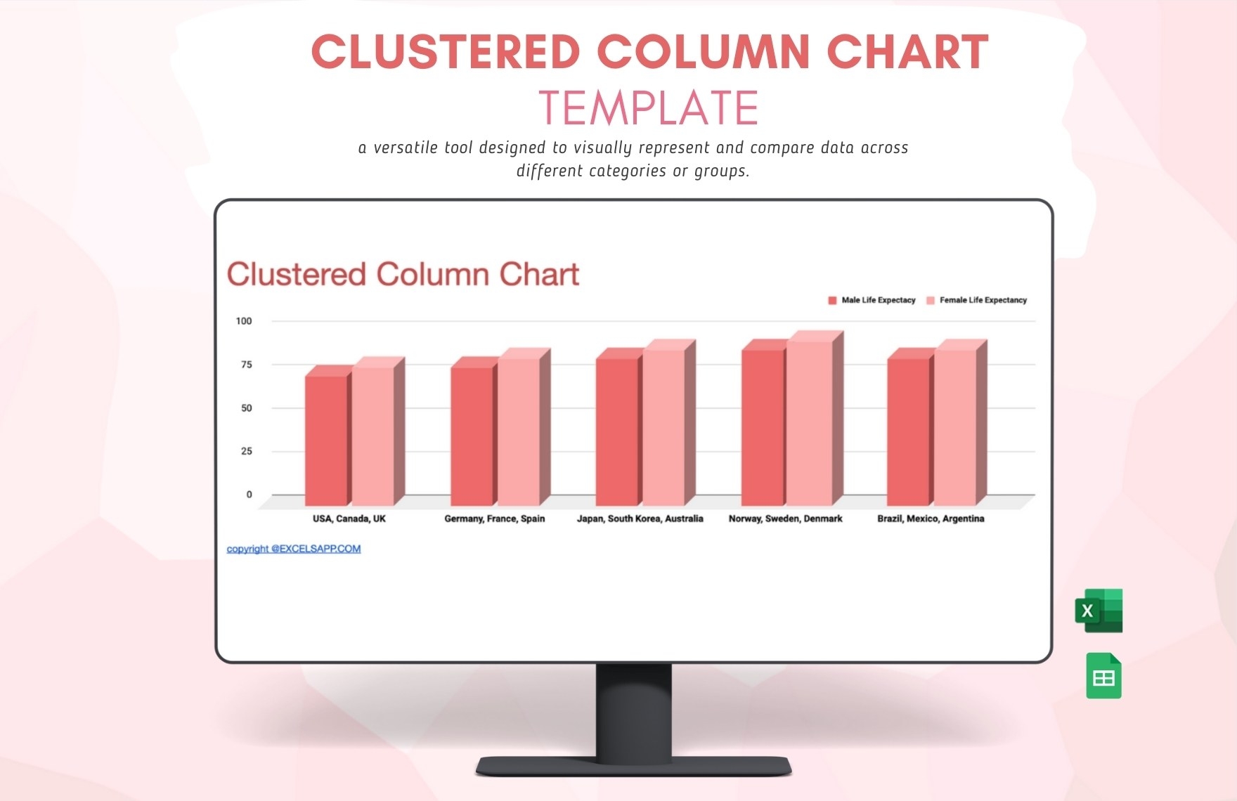 Clustered Column Chart Powerpoint