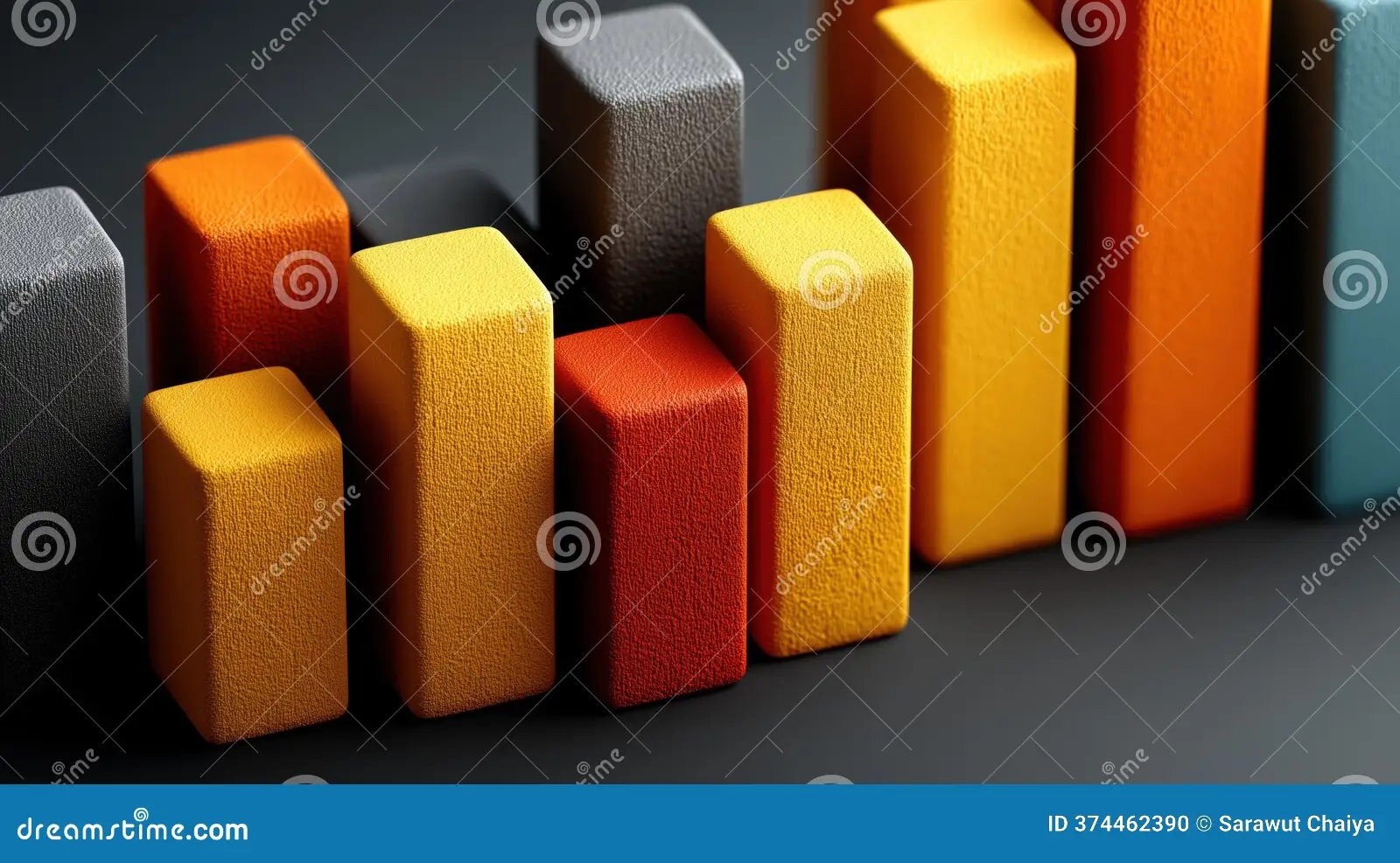 Column Chart With 3d Visual Effect