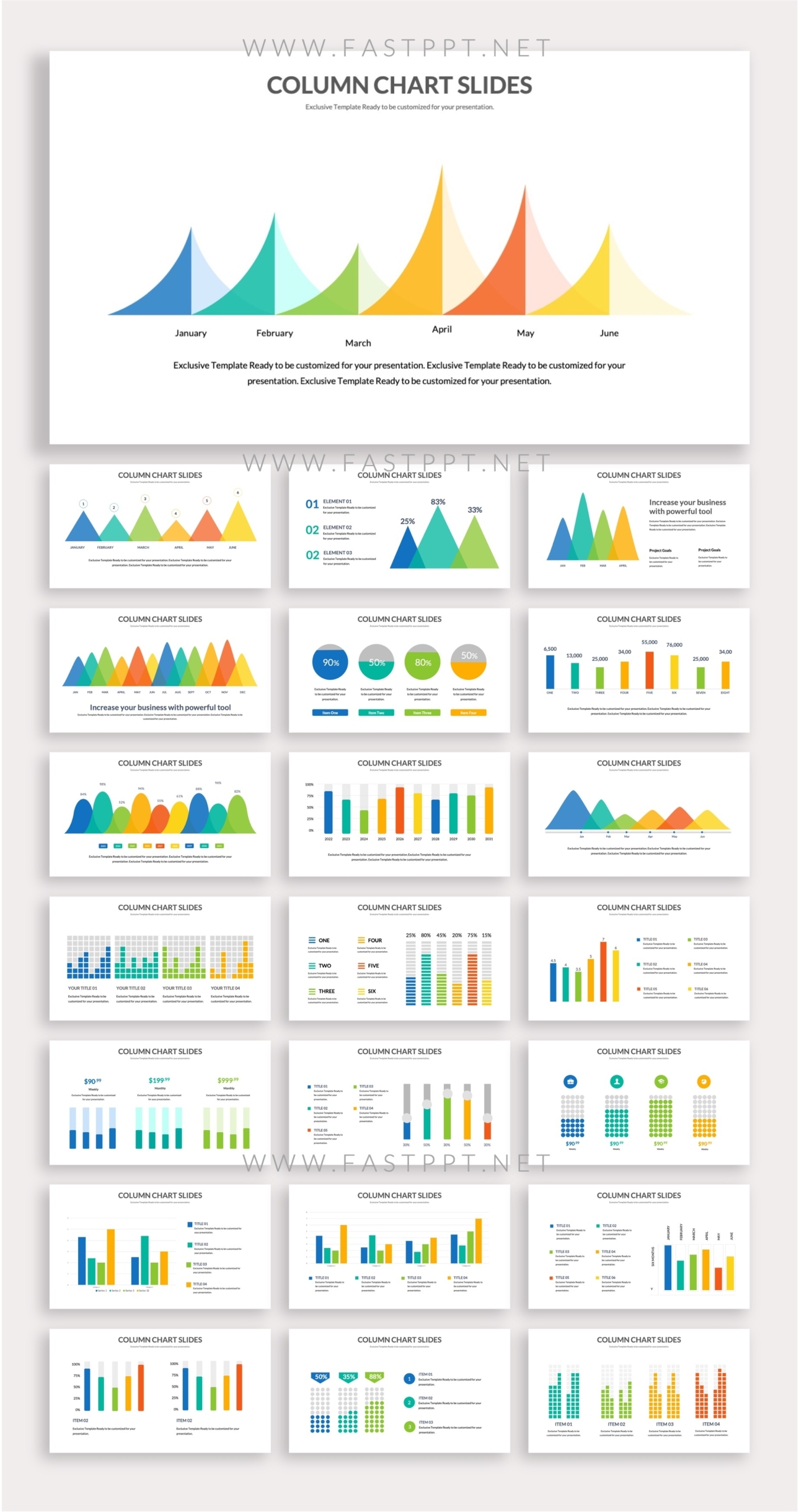Column Chart Infographic PowerPoint Template Original And High Quality PowerPoint Templates