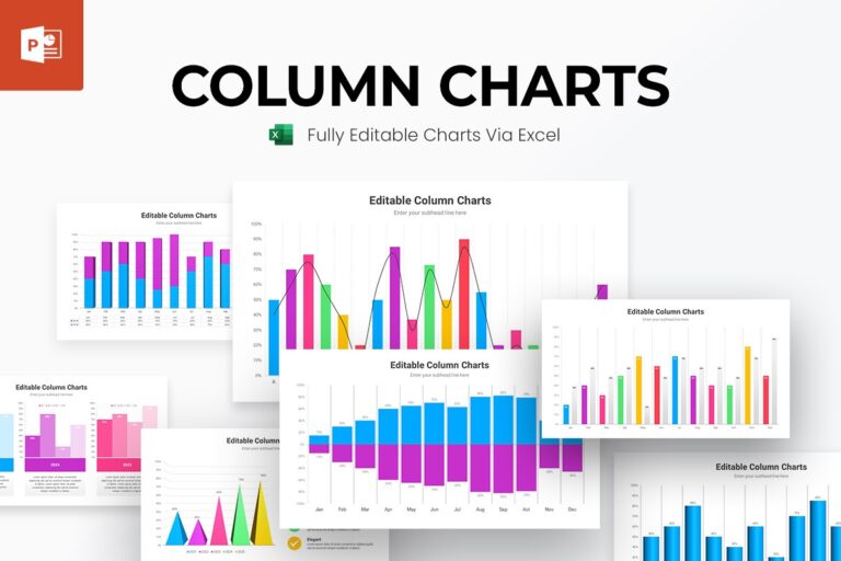 Column Chart PowerPoint Template Nulivo Market