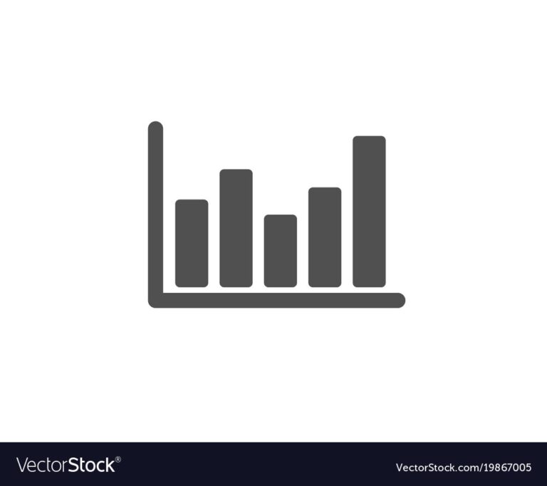Column Chart Simple Icon Financial Graph Vector Image