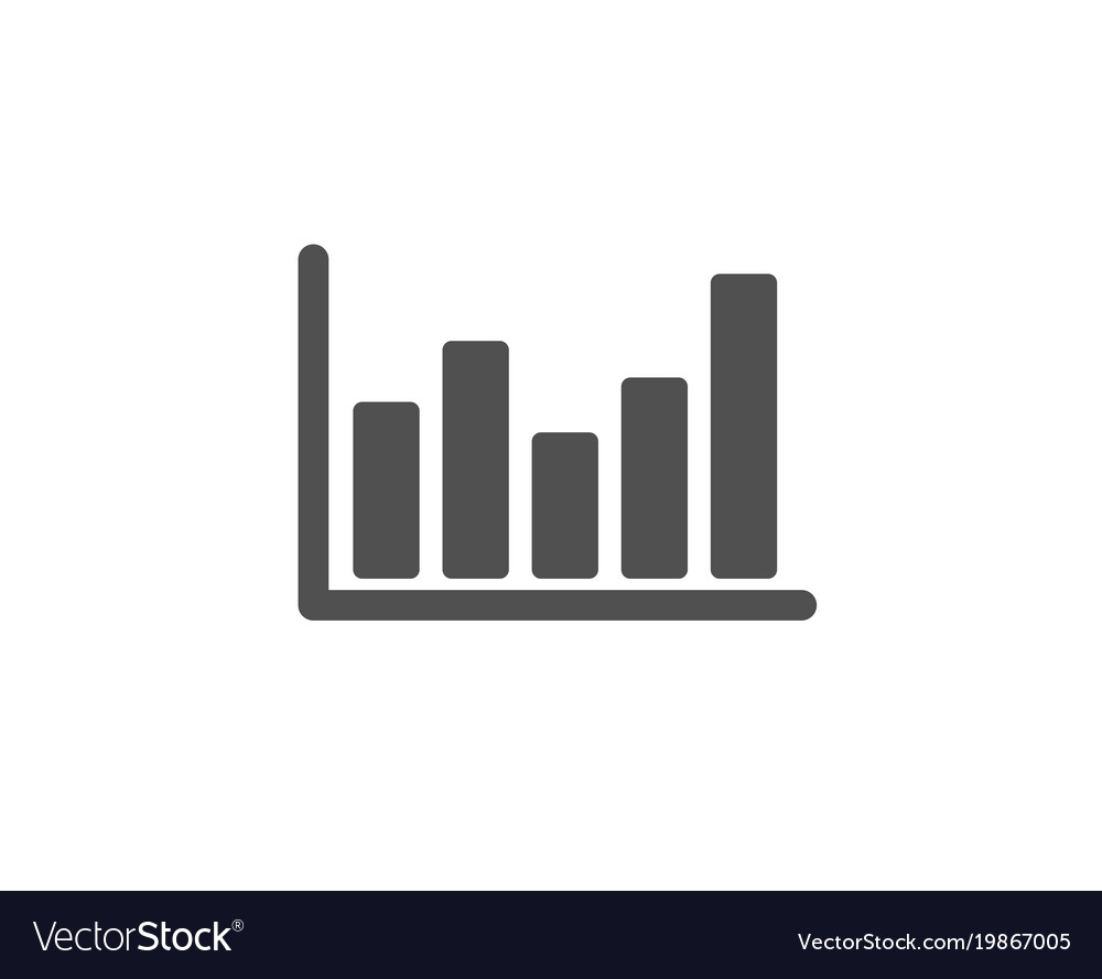 Column Chart Simple Icon Financial Graph Vector Image