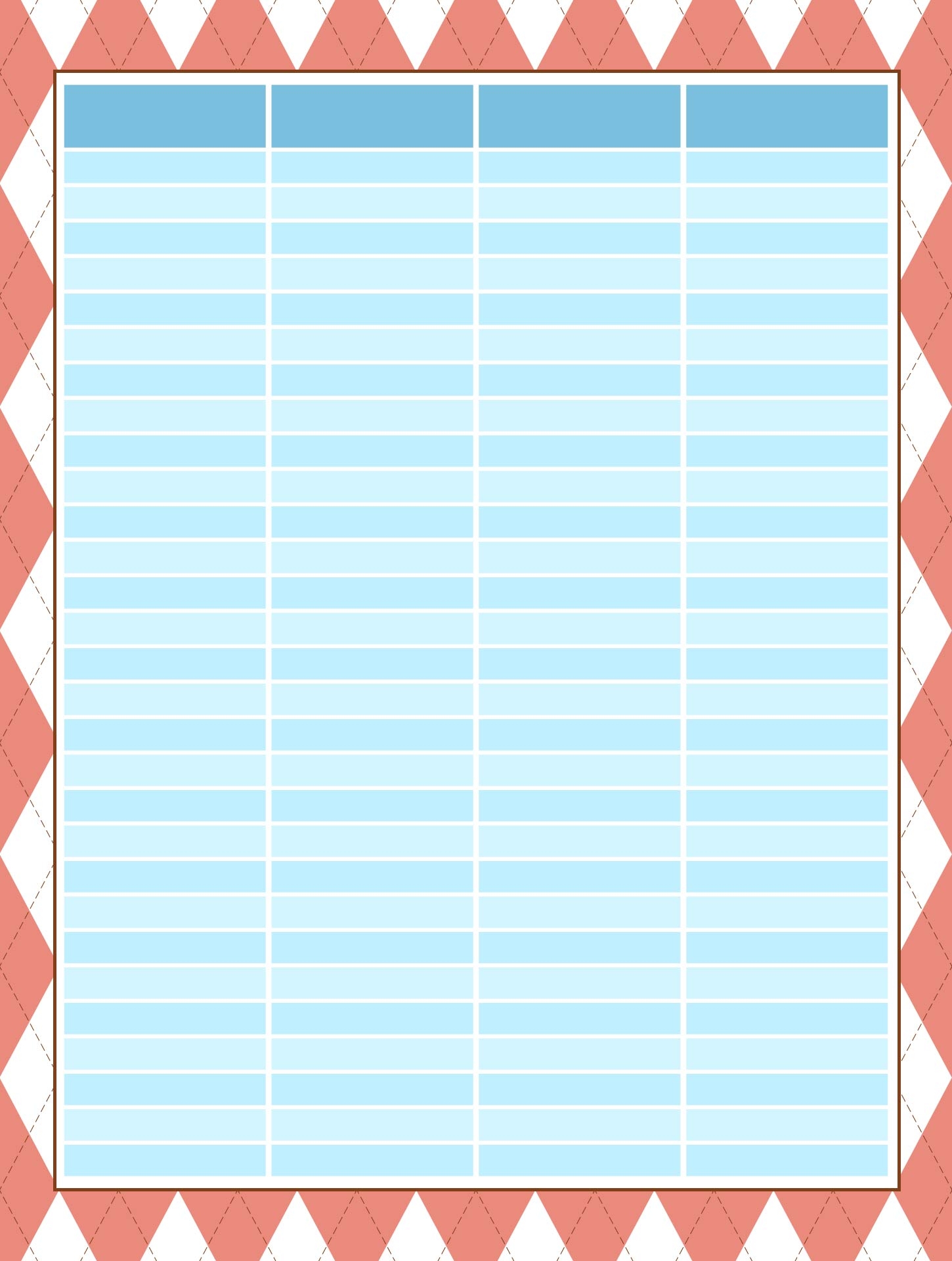 Column Template 5 Columns 10 Free PDF Printables Printablee