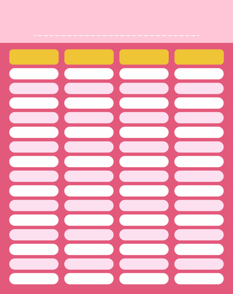 Column Template 5 Columns 10 Free PDF Printables Printablee