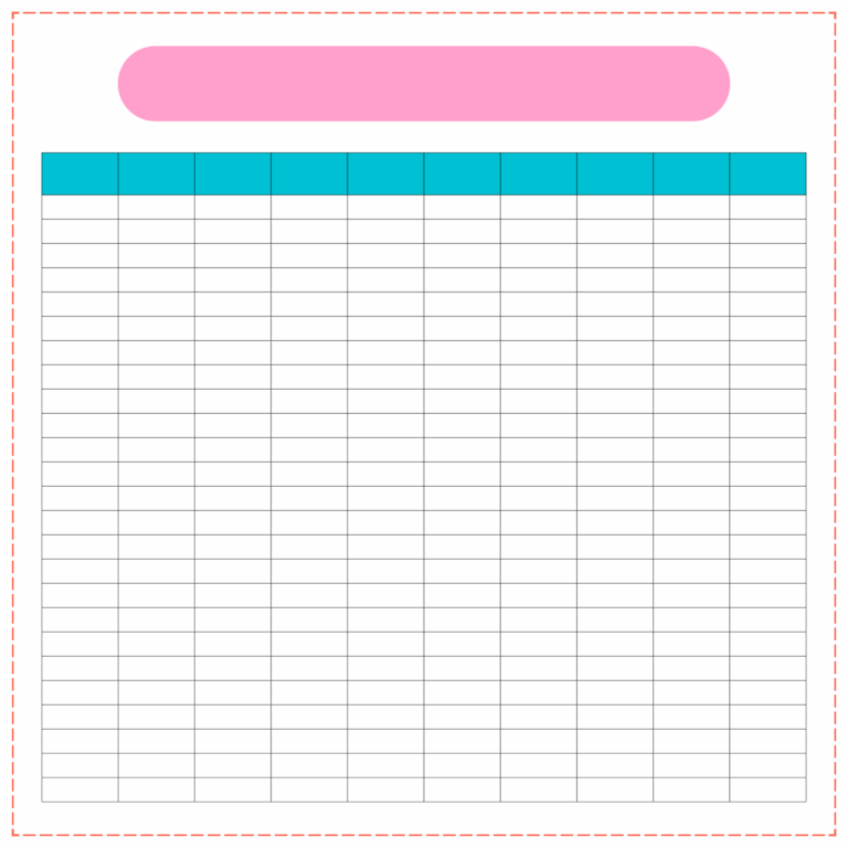 Column Template 5 Columns 10 Free PDF Printables Printablee