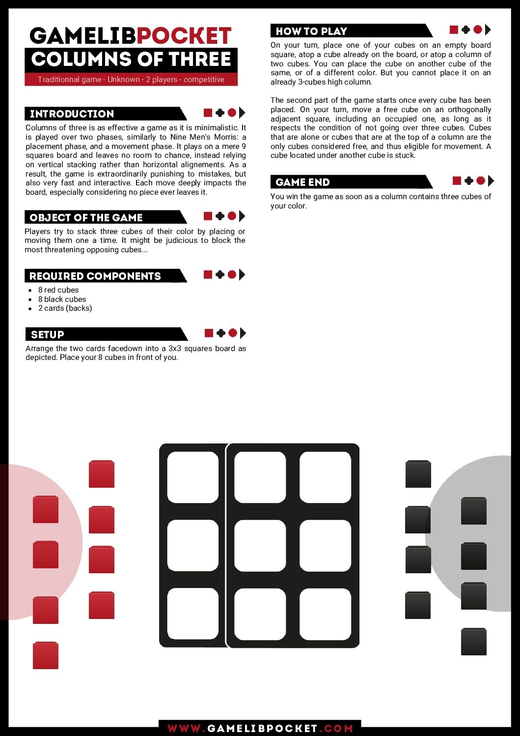 COLUMNS OF THREE Gamelib Pocket