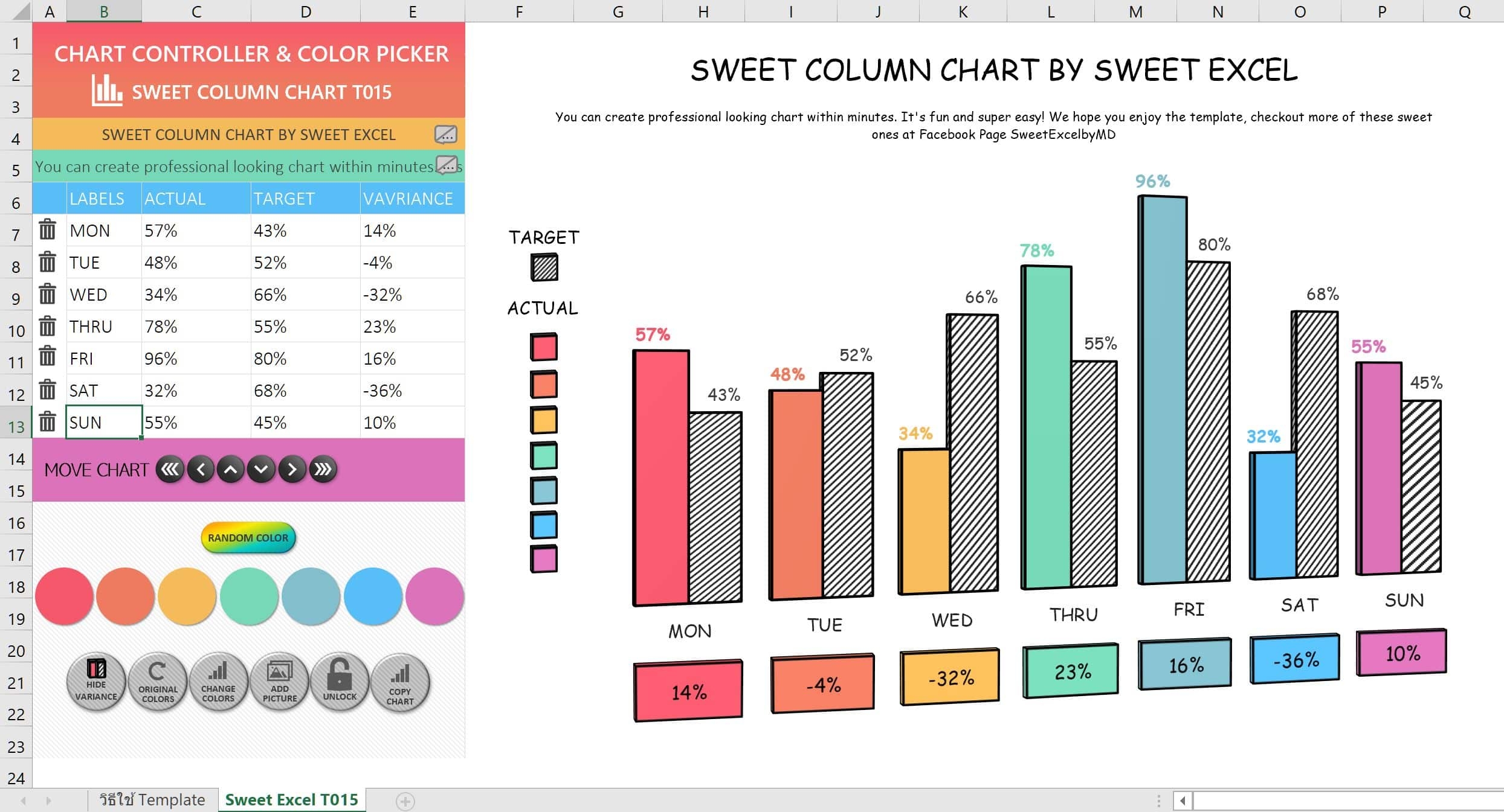 Comparison Chart Example Sweet Excel