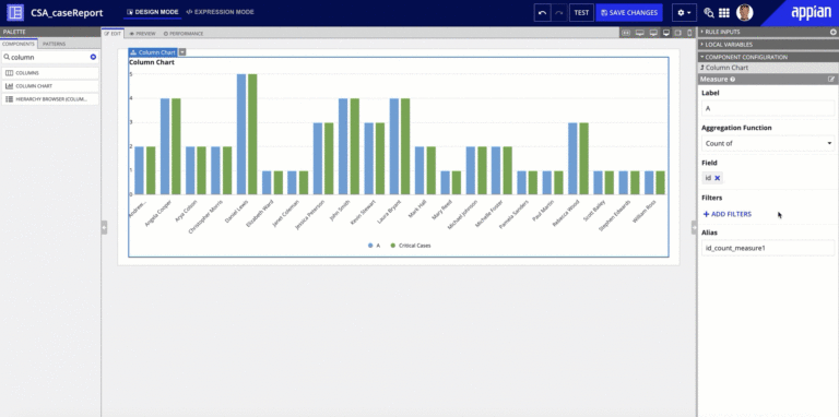 Configure Charts Using Records Appian 24 4