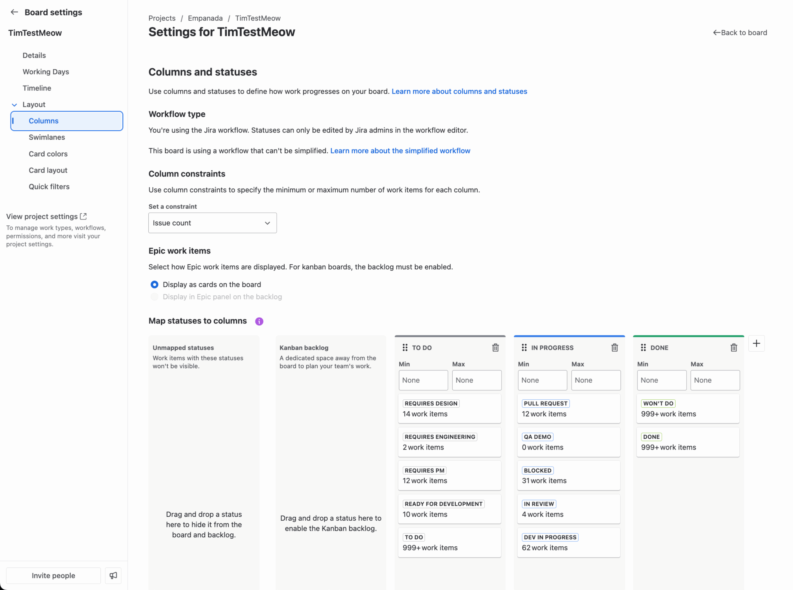 Configure Columns Jira Cloud Atlassian Support