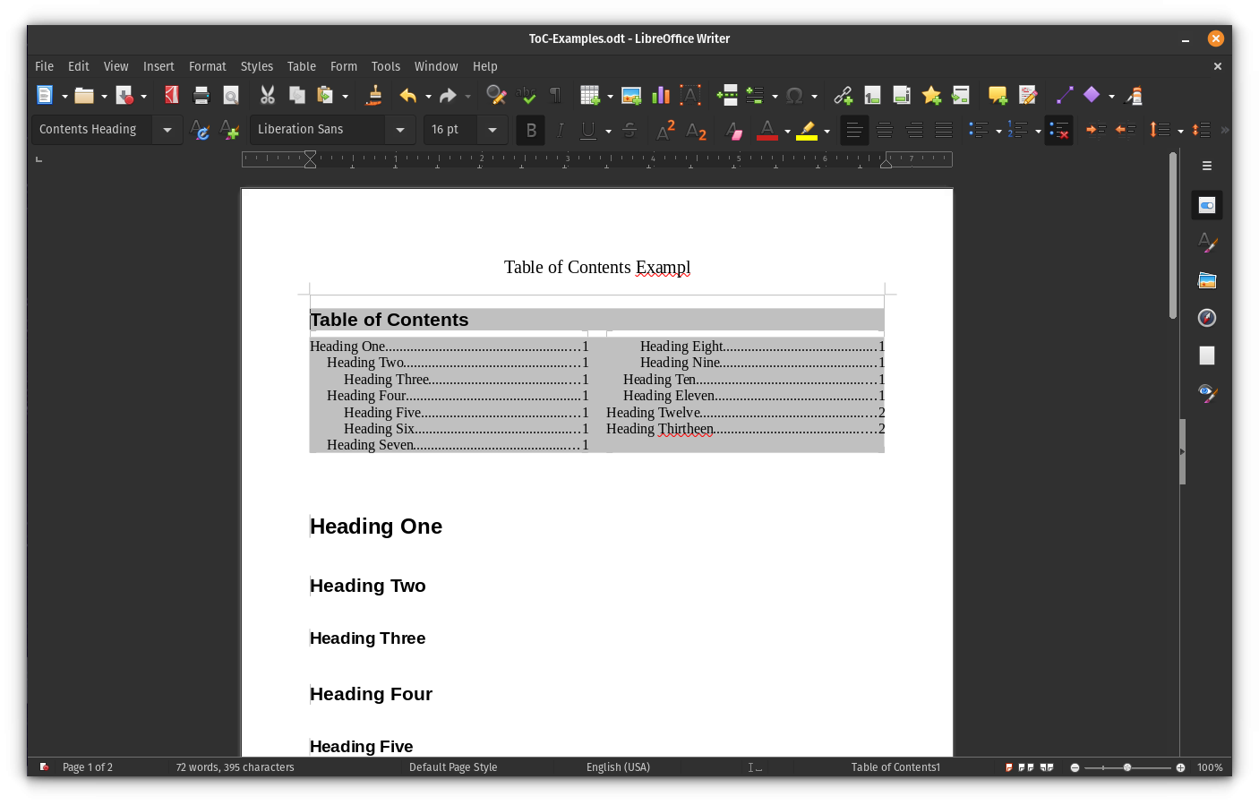 Libreoffice Calc Multi Column Chart