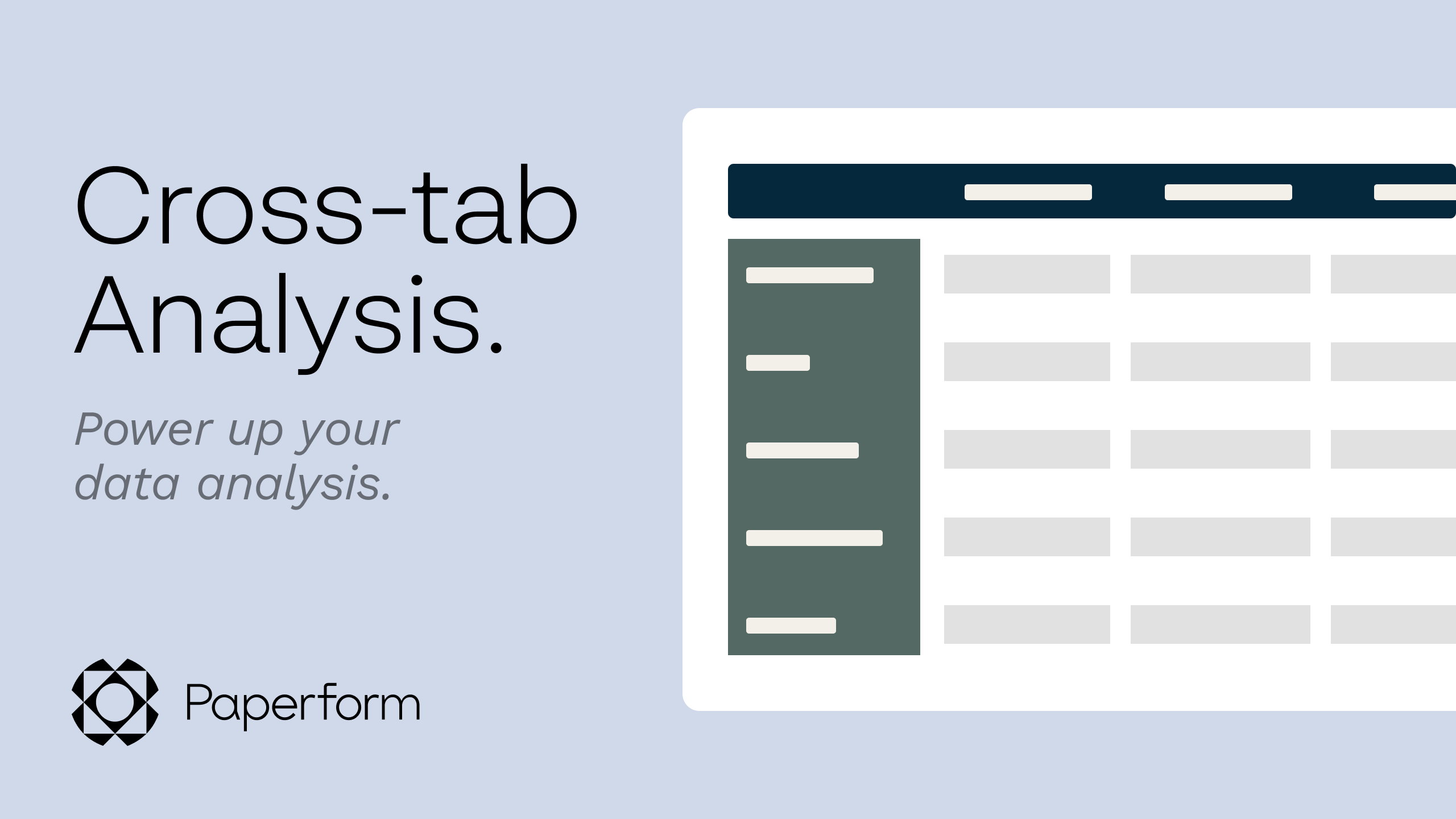 Crosstabs And An Associated Column Chart