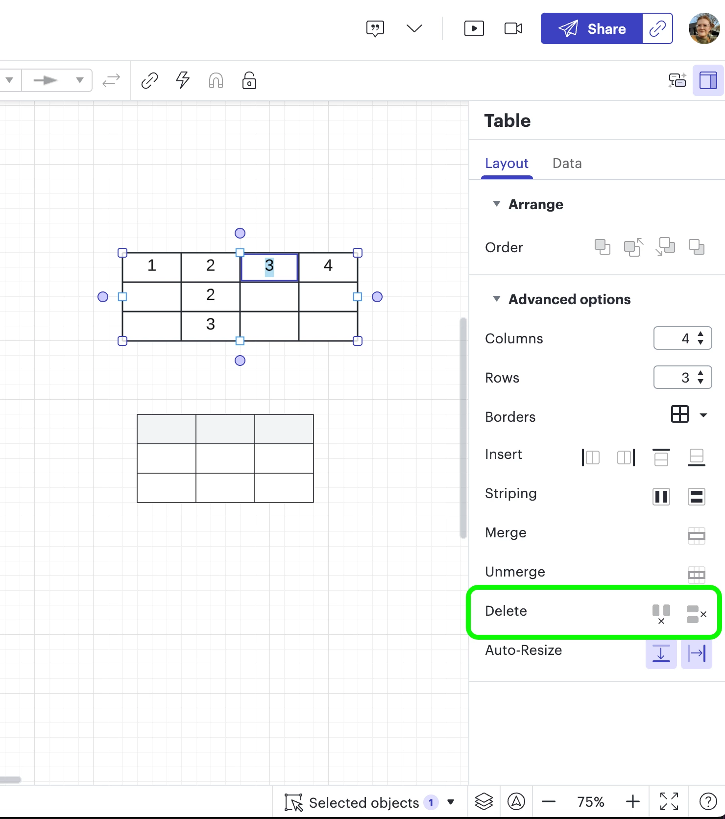 2 Column Three Row Chart Blank