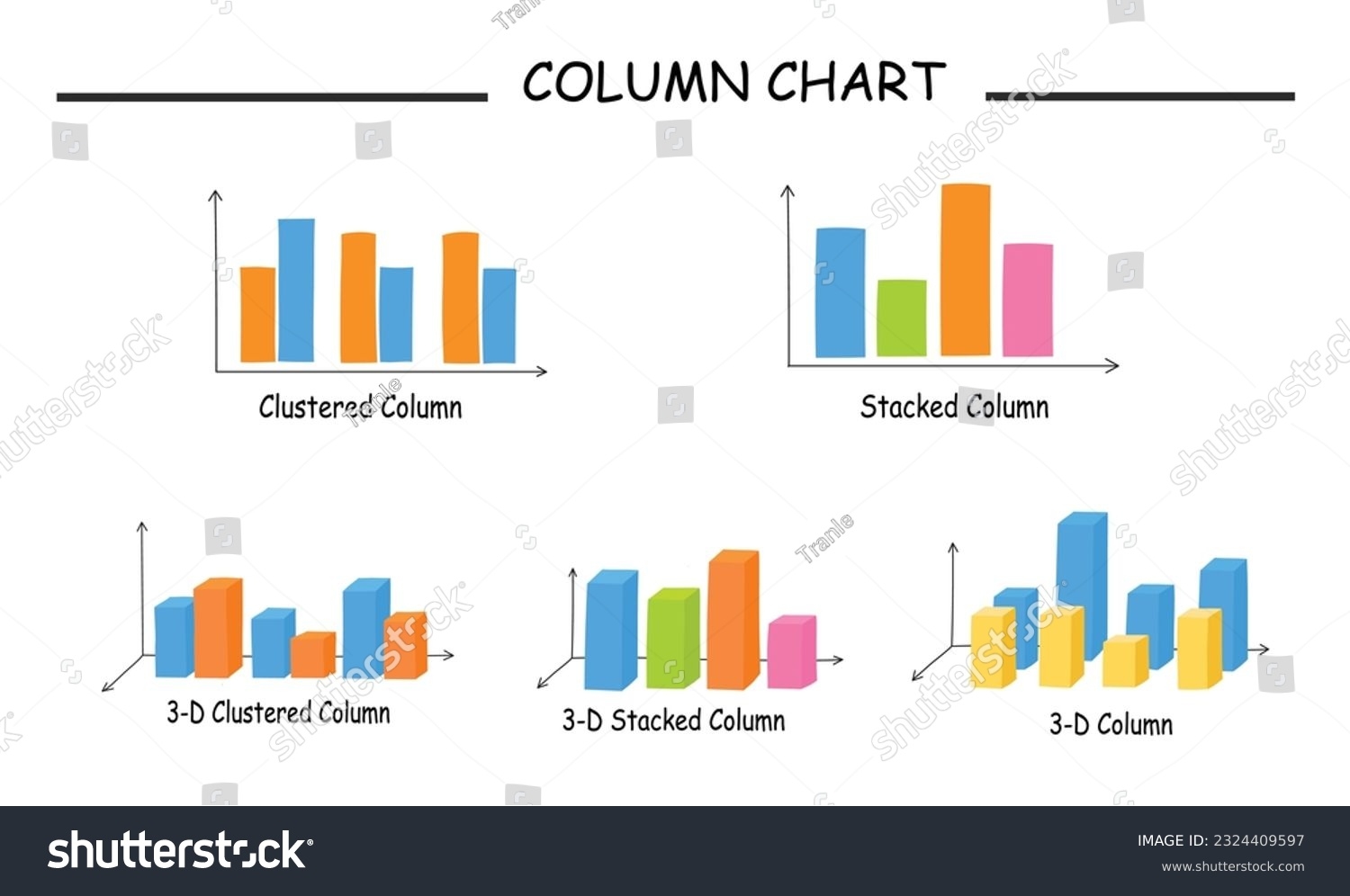 3d Clustered Column Chart Powerpoint