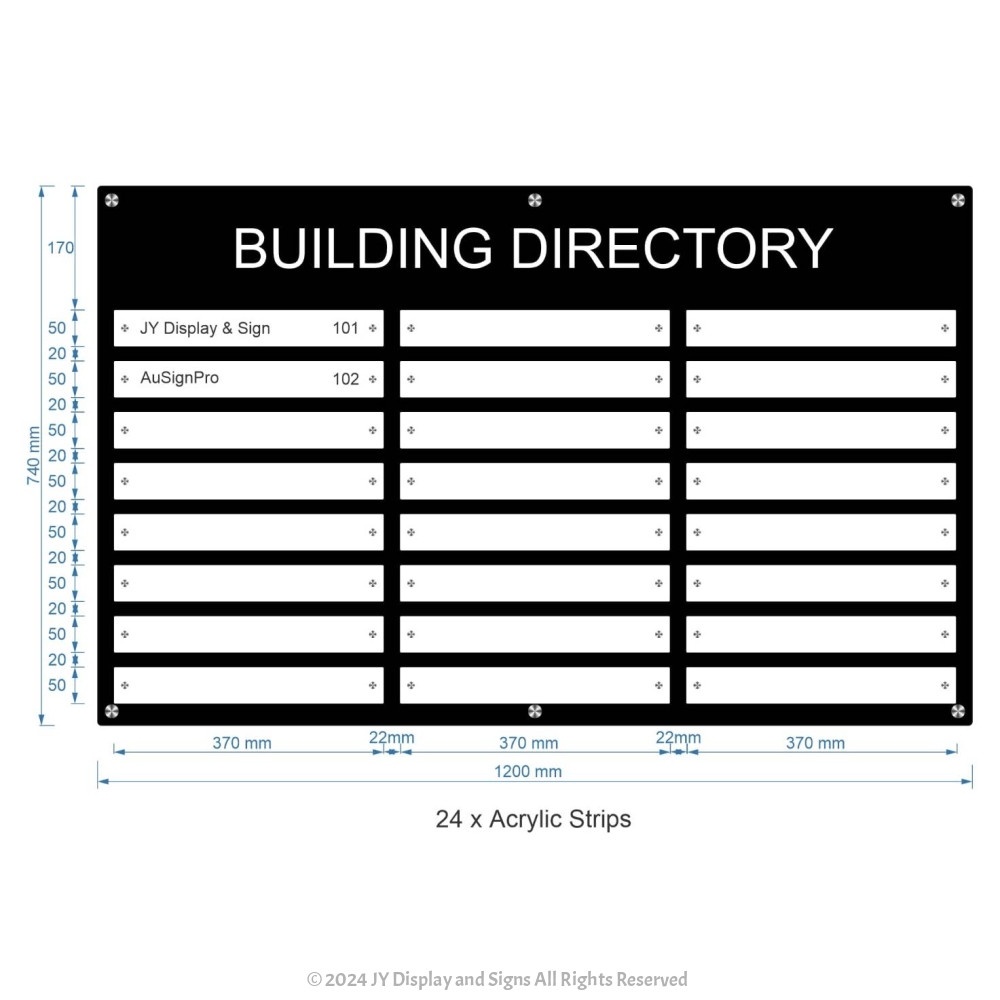 Directory Sign Building Index Company Listing Signs