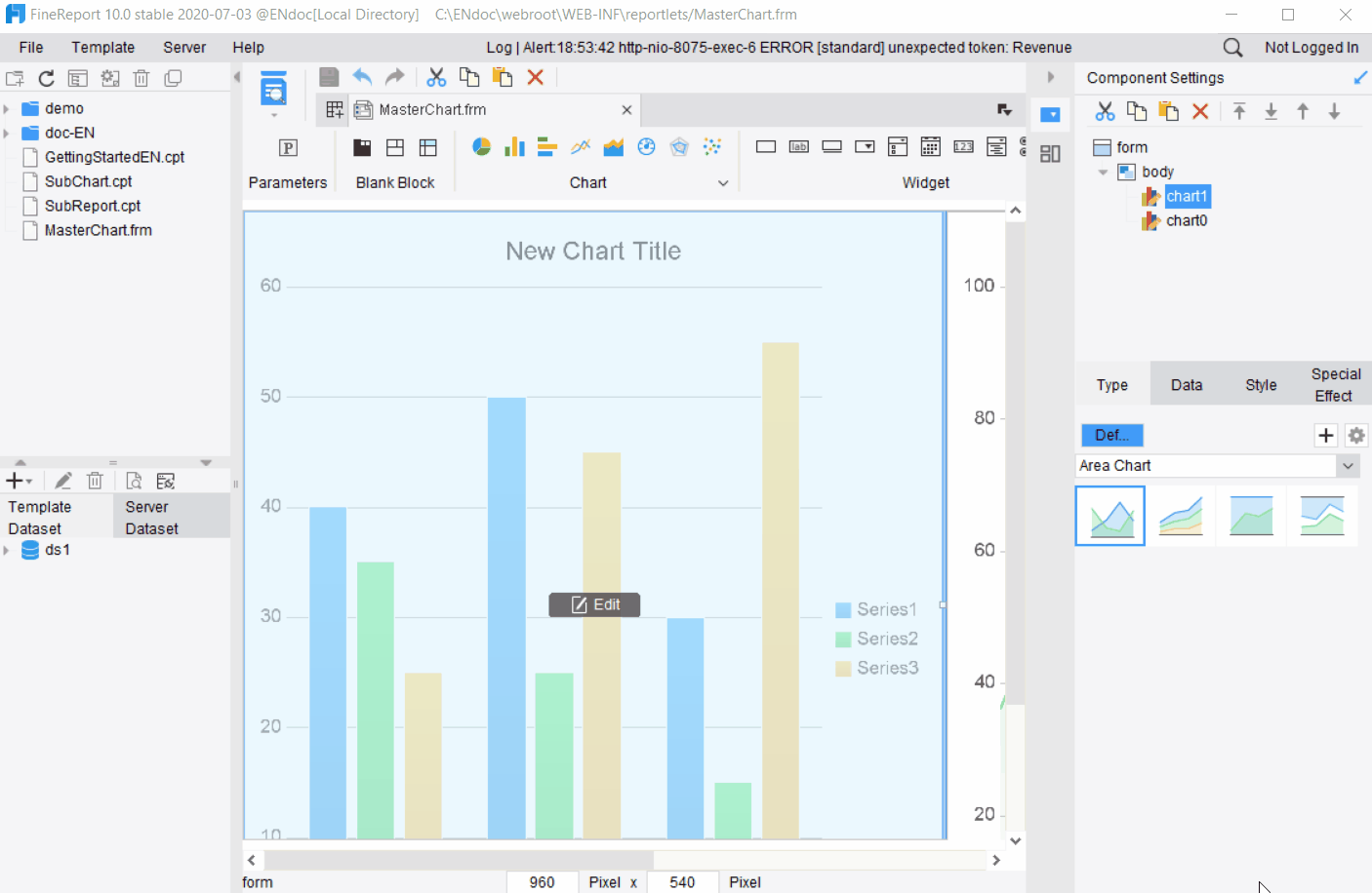 Drill down Chart FineReport Help Document