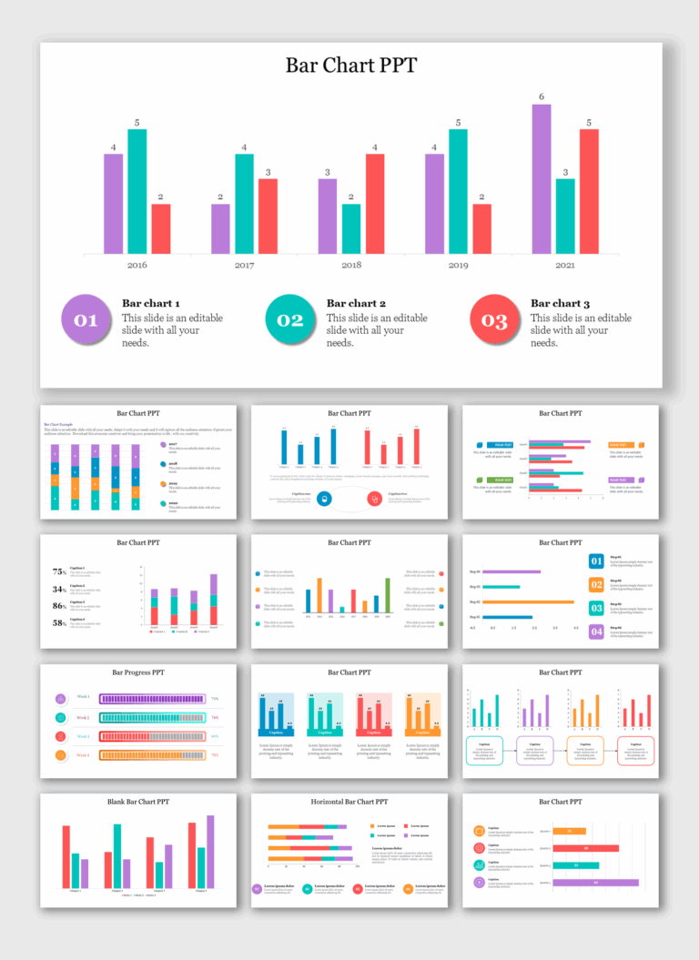 Editable Bar Chart PowerPoint And Google Slides Themes